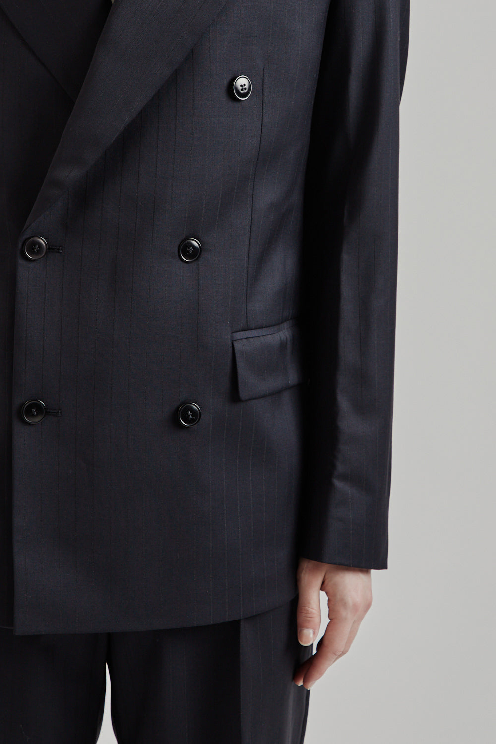 Fairly Normal SS25 Double Breast Blazer Pinstripe 8