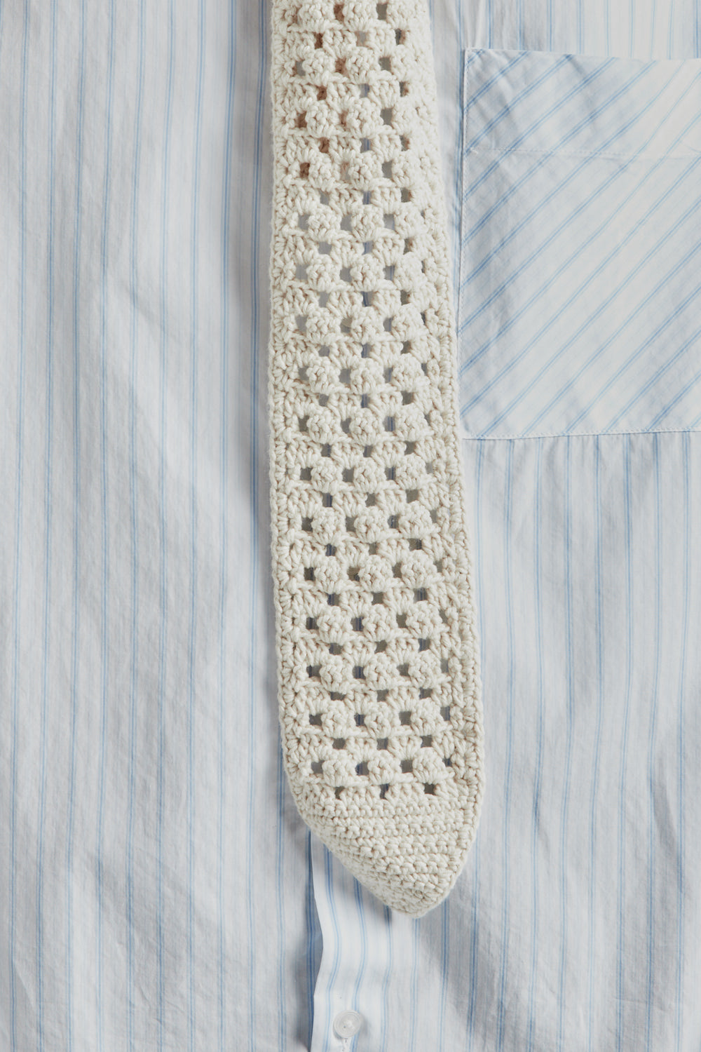 Fairly Normal SS25 Knitted Tie Pearl 5