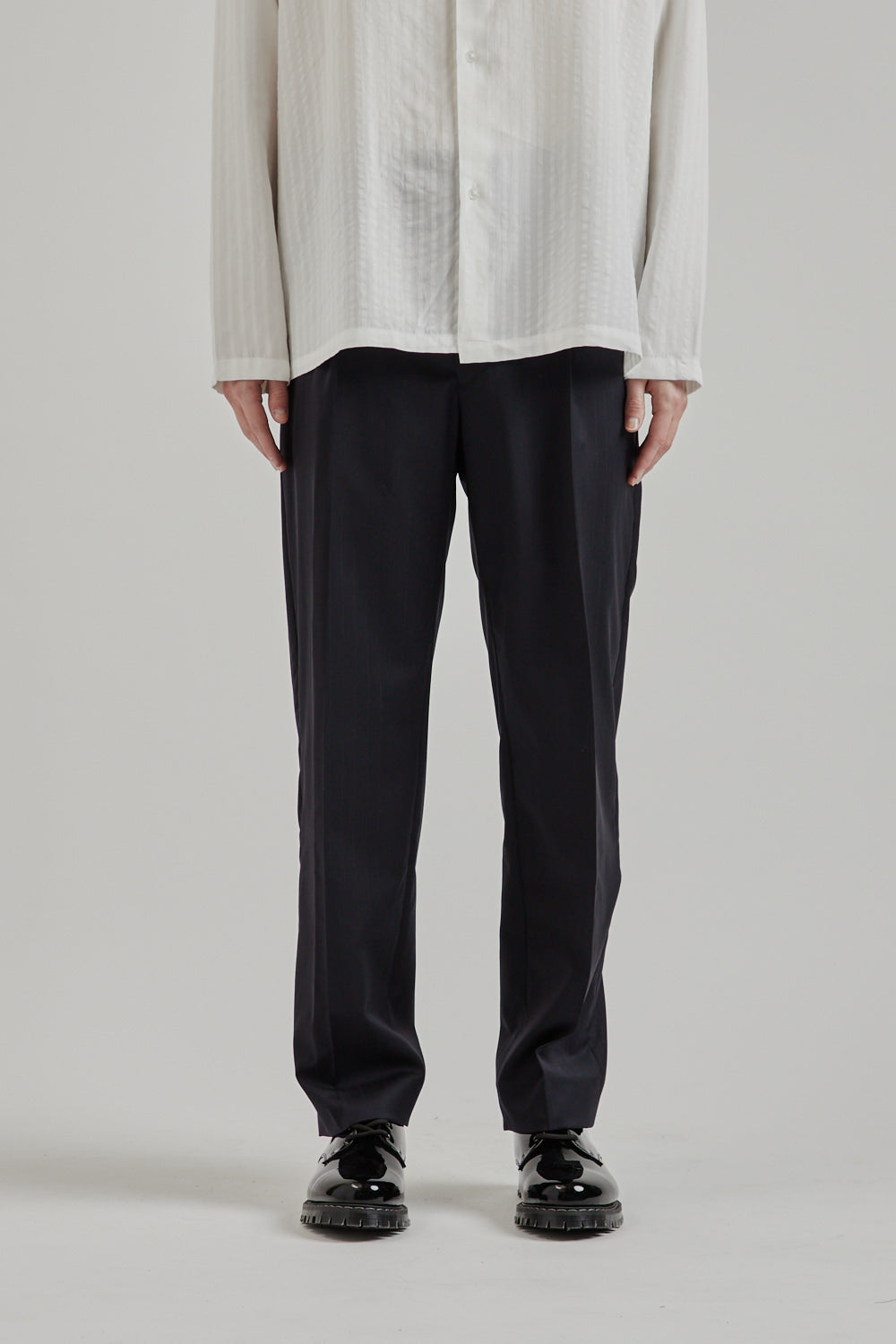 Fairly Normal SS25 Pleated Trousers Pinstripe 2