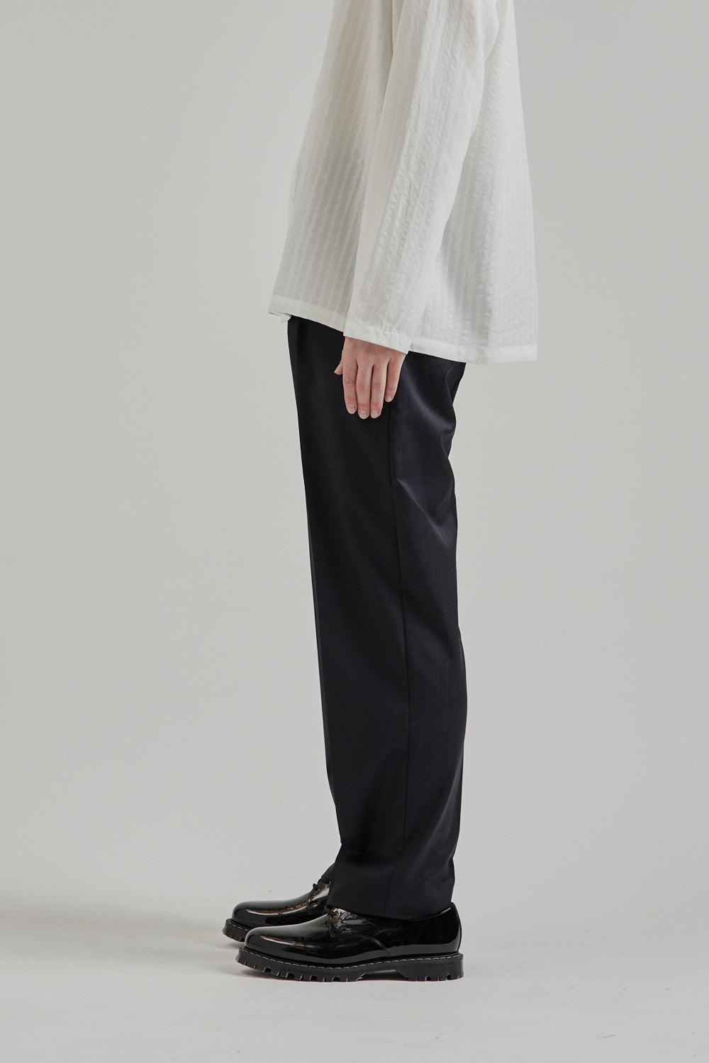 Fairly Normal SS25 Pleated Trousers Pinstripe 3