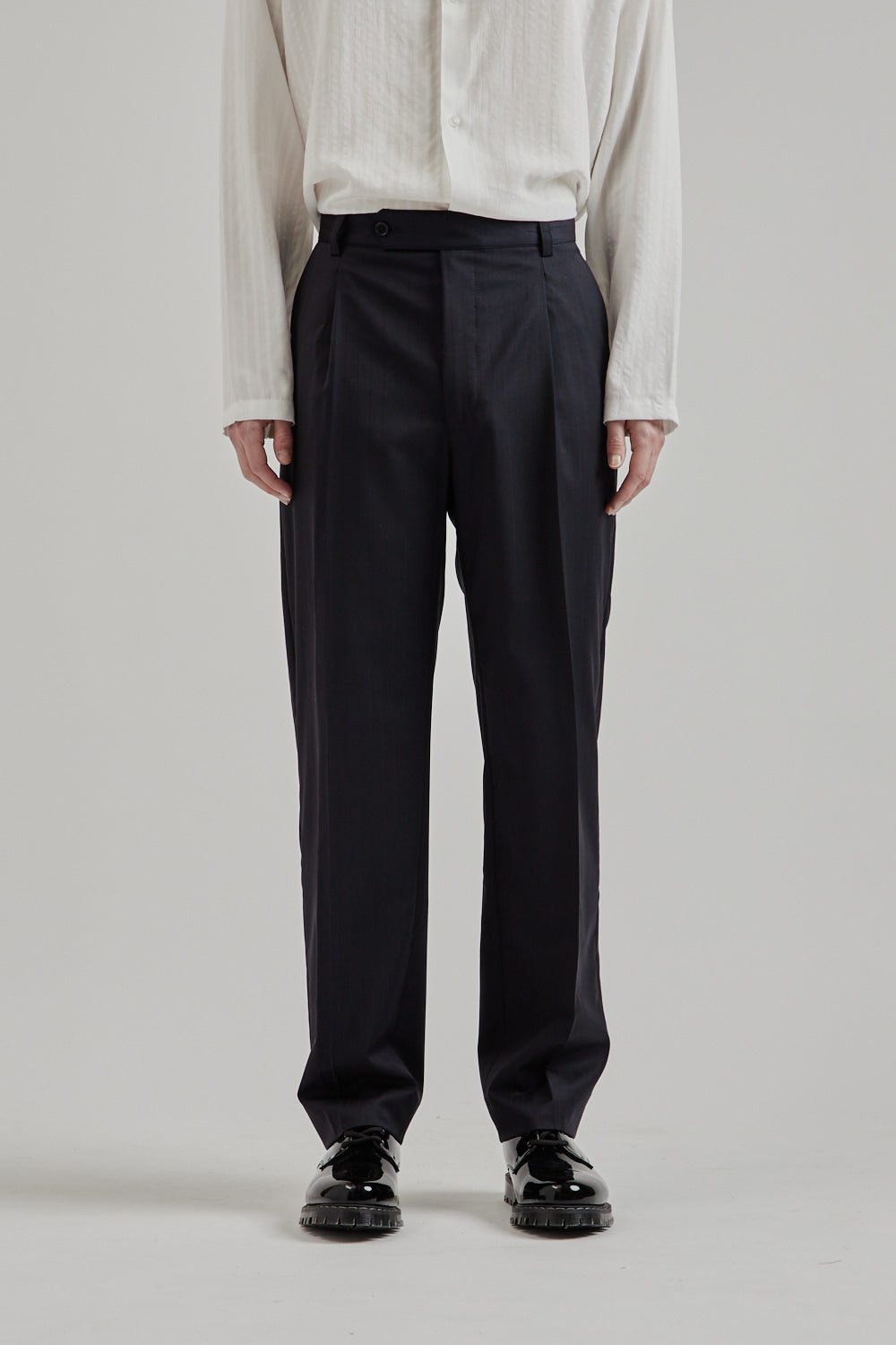 Fairly Normal SS25 Pleated Trousers Pinstripe 5