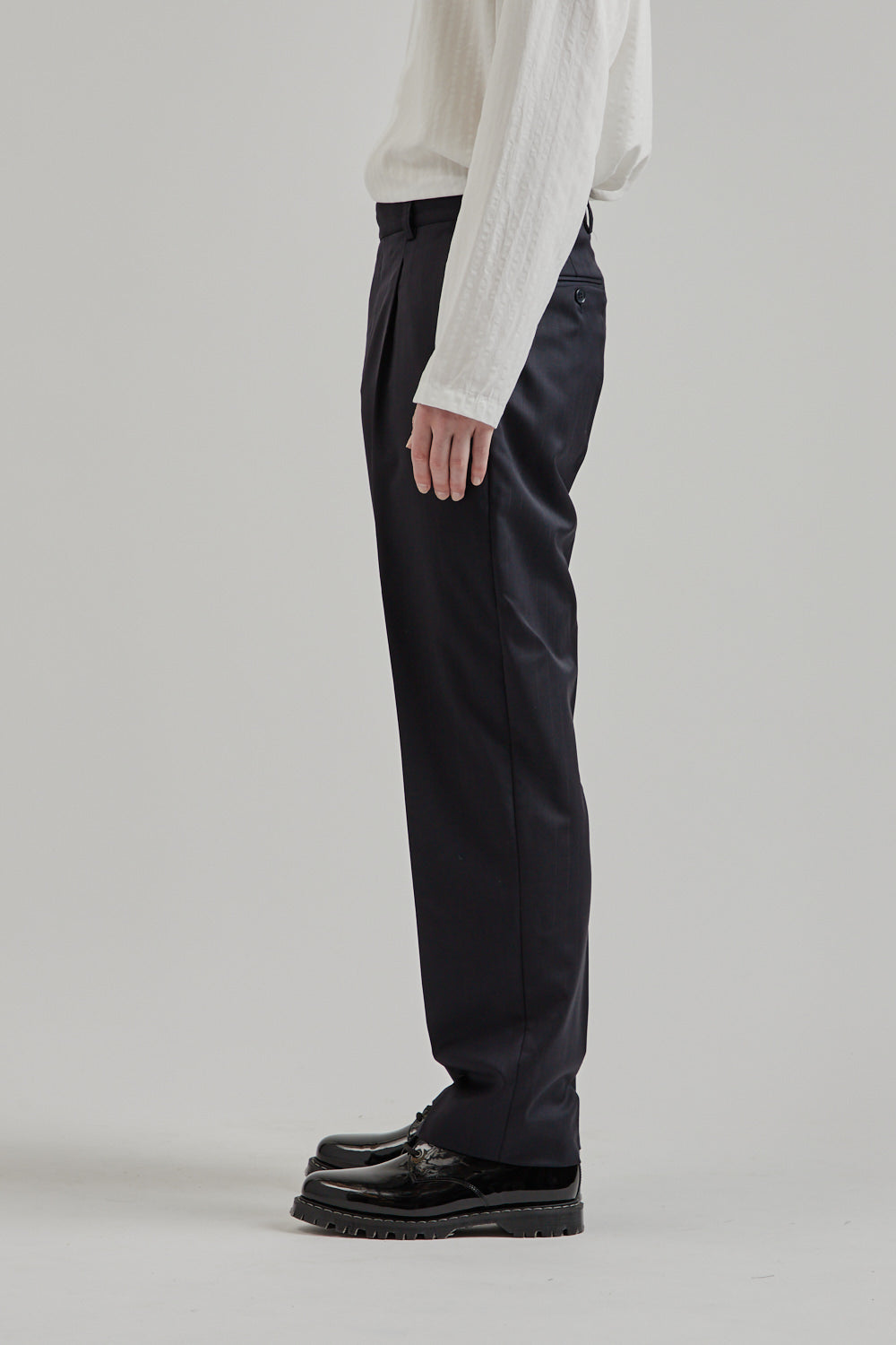 Fairly Normal SS25 Pleated Trousers Pinstripe 6