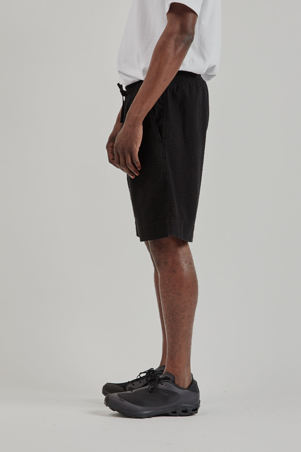 Relaxed Shorts Seersucker - Black
