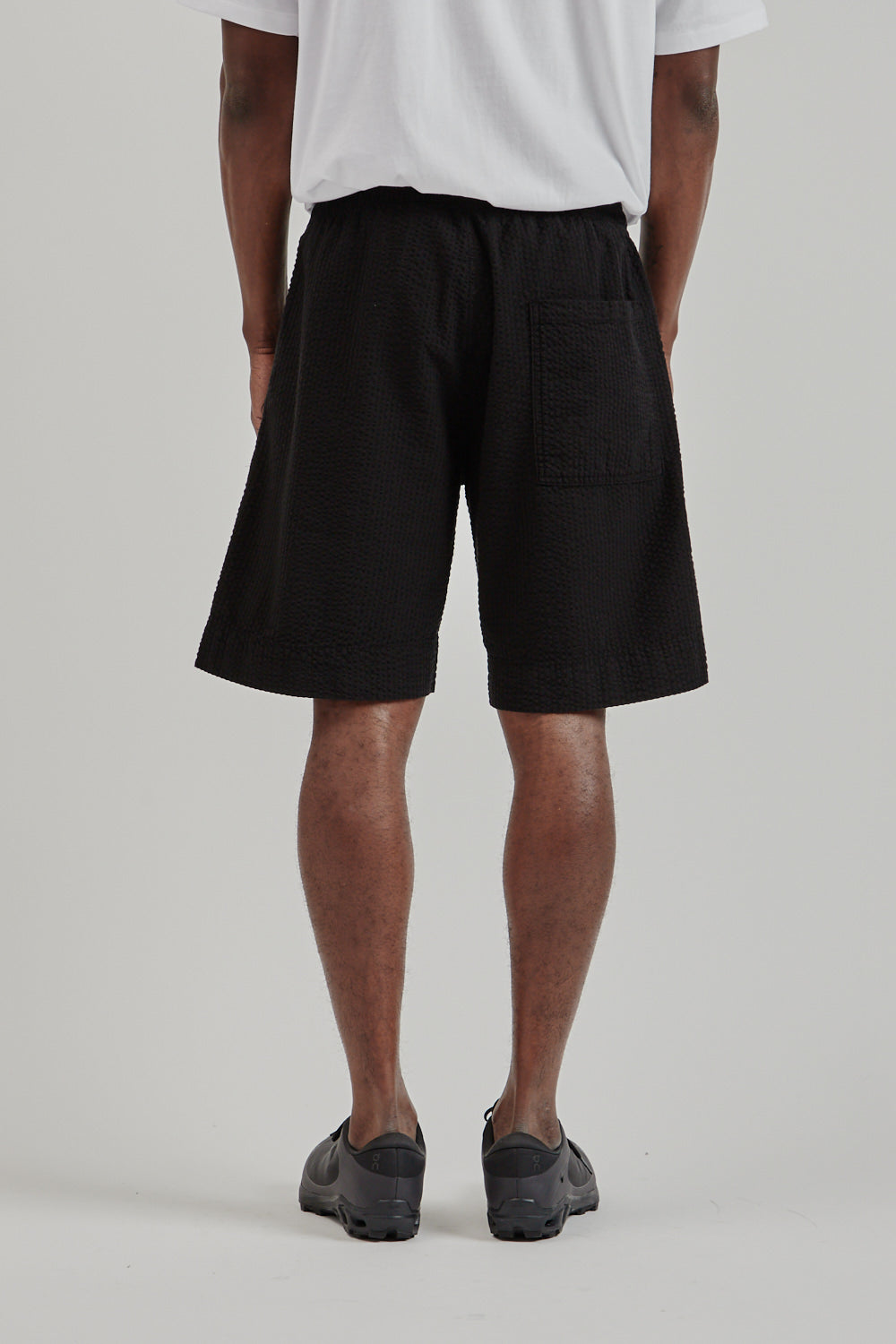 Relaxed Shorts Seersucker - Black