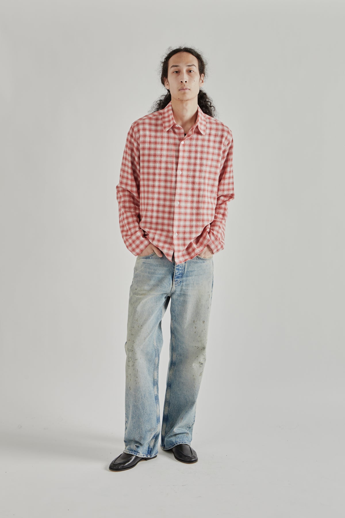 Fairly Normal SS26 Box Shirt Haze Red 8
