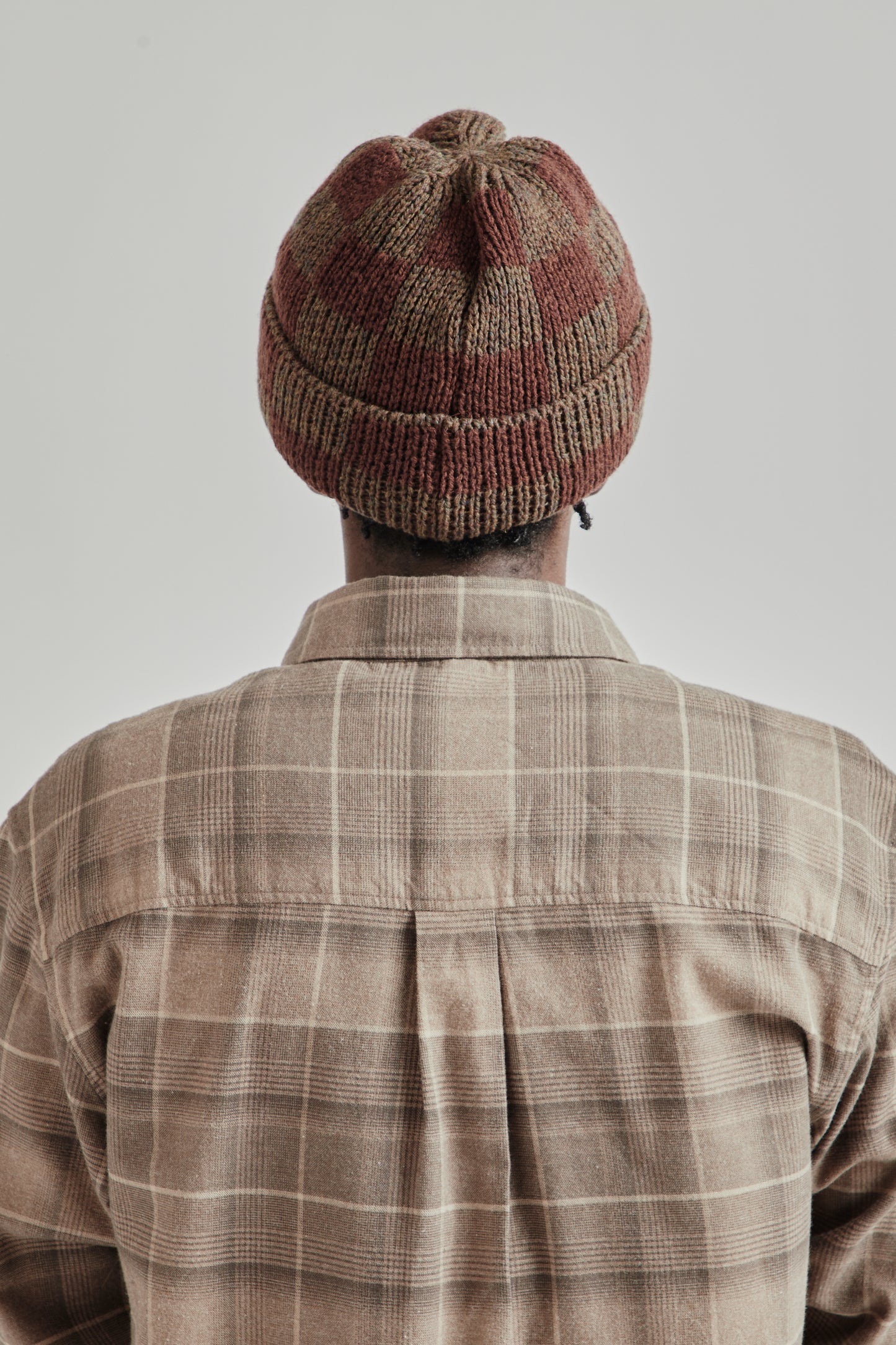 Found Feather FW25 Checker Beanie Brown 4