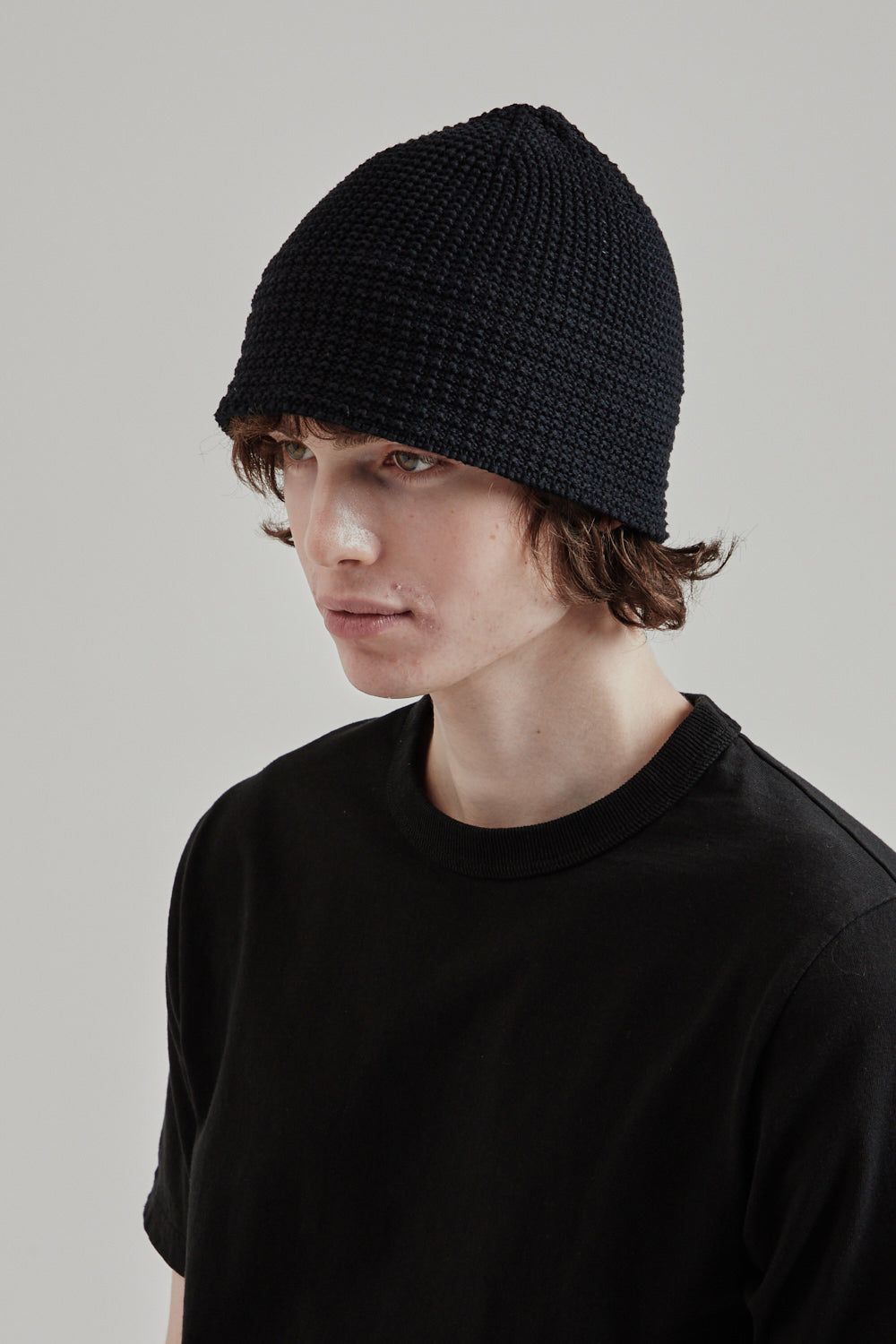 Found Feather SS25 Knit Bucket Hat Black 3