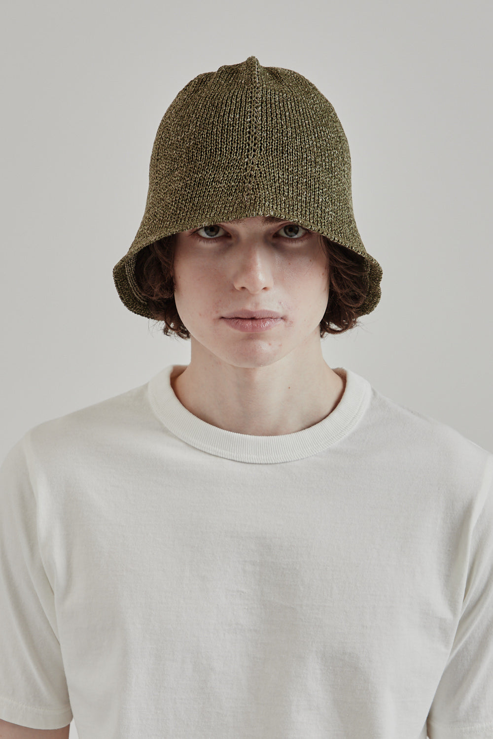 Found Feather SS25 Knit Tulip Hat Military Green 1