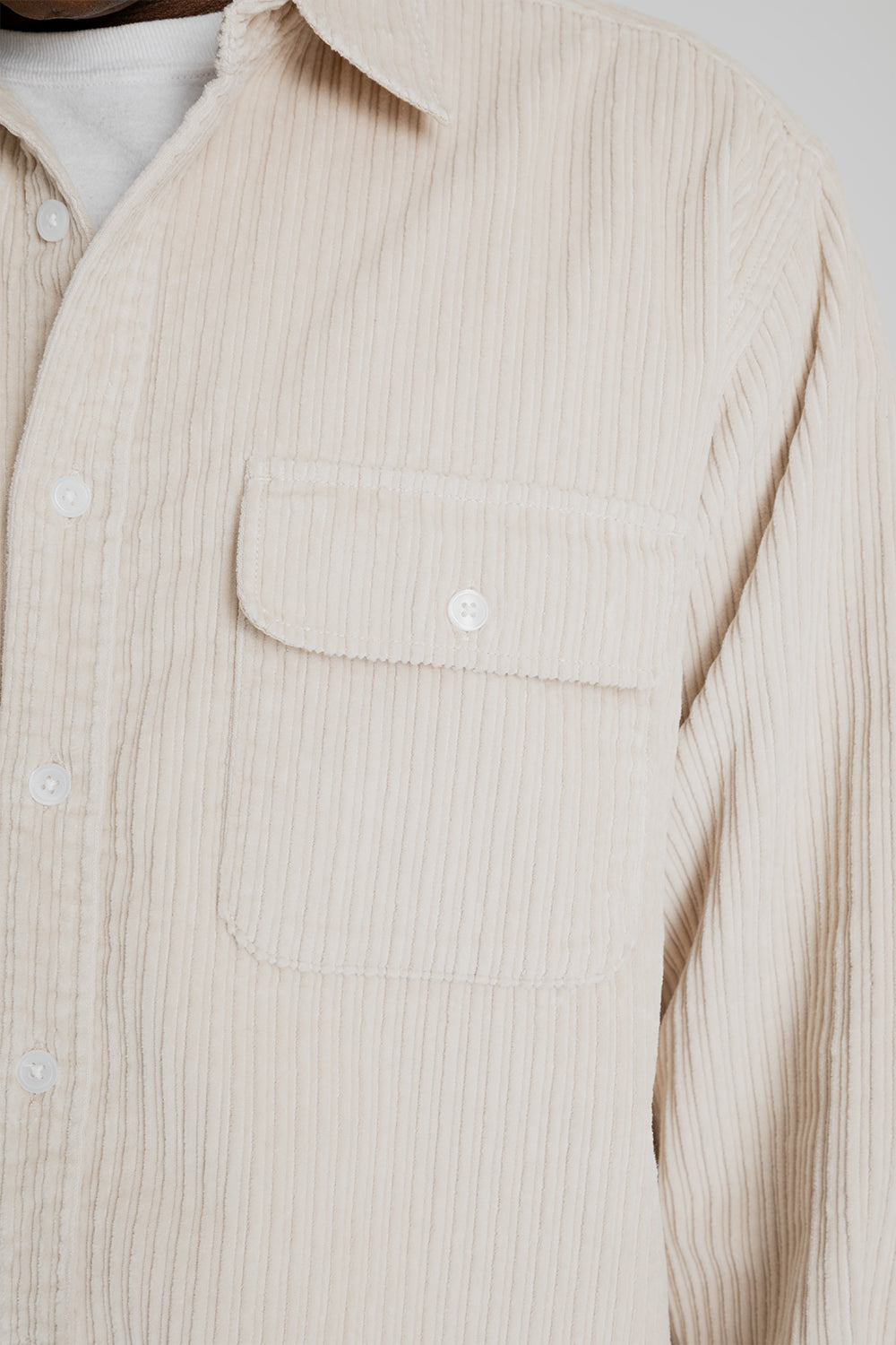 Frizmworks Alternate Corduroy Shirt Light Beige Detail 02
