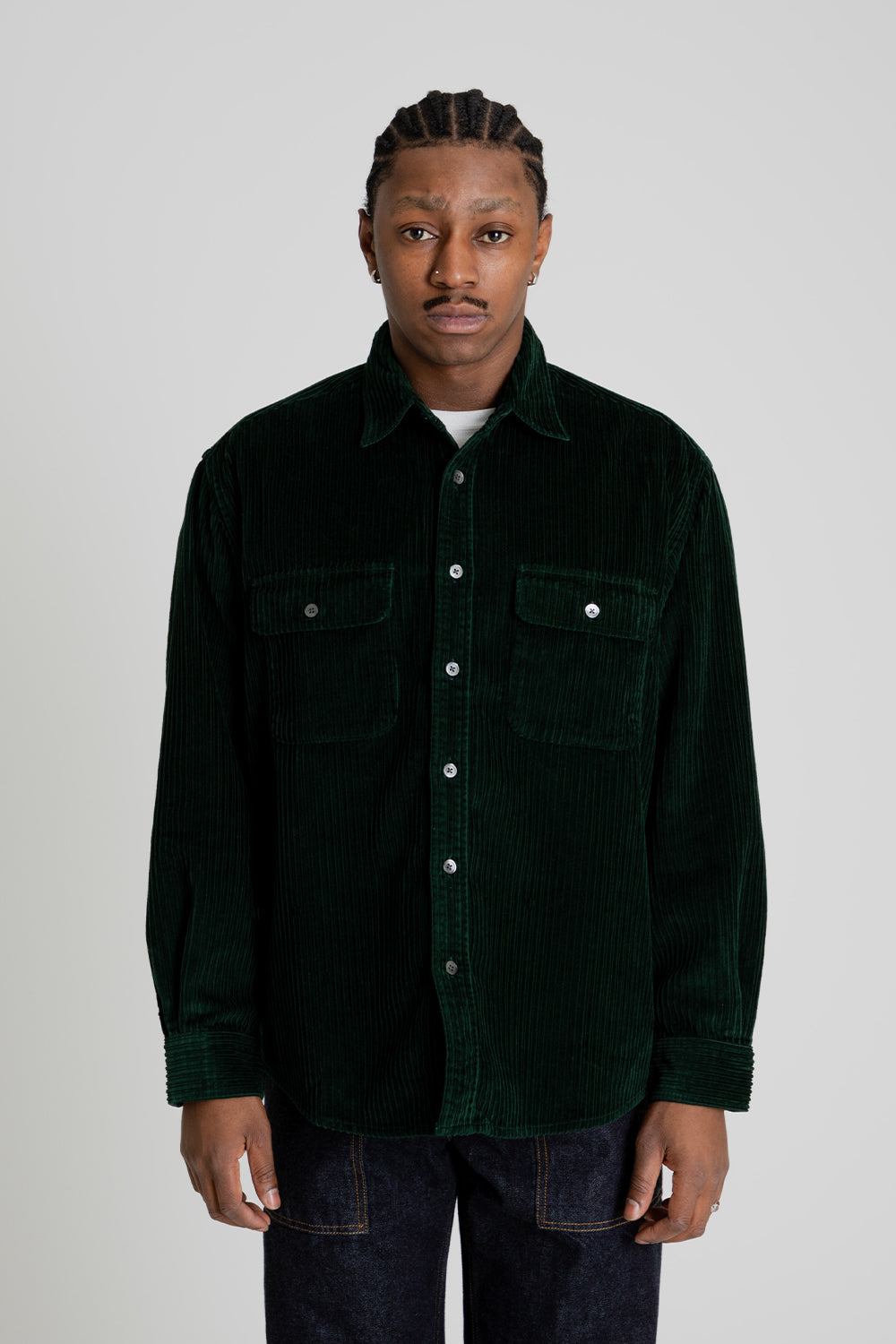 Frizmworks Alternate Corduroy Shirt in Dark Green