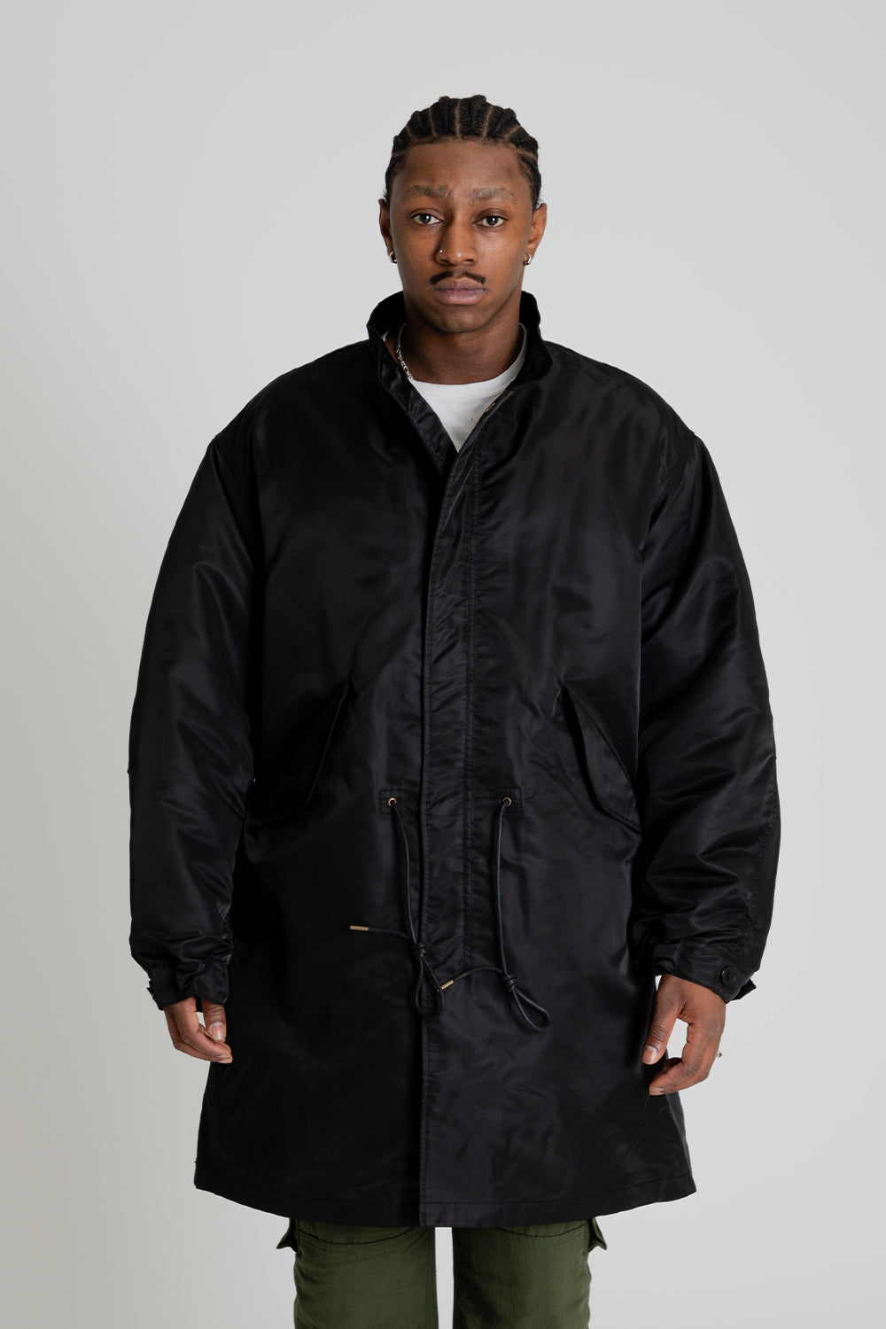 Heavy Nylon M65 Fishtail Parka - Black