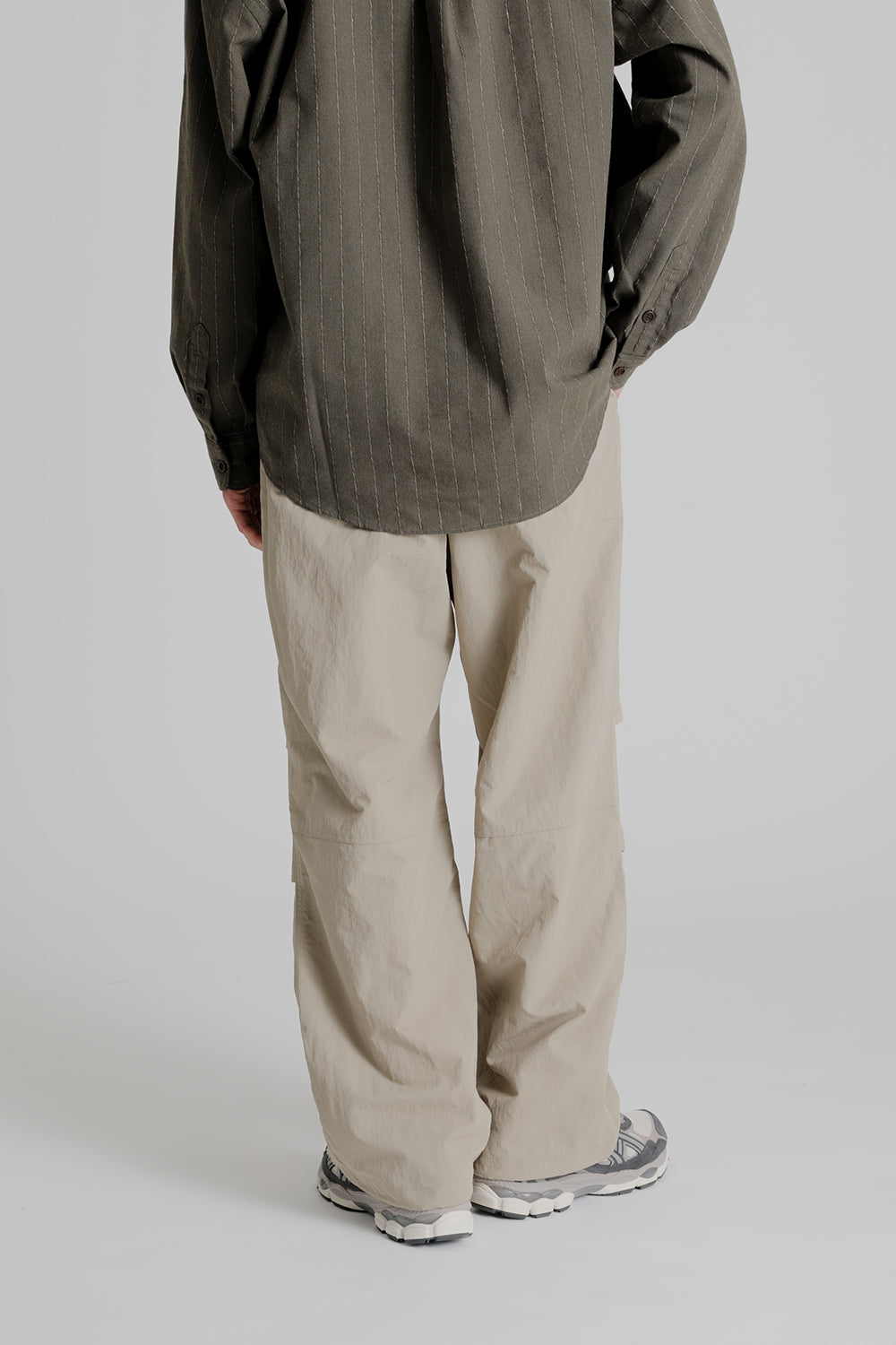 Frizmworks Nylon Ripstop Parachute Pants in Beige