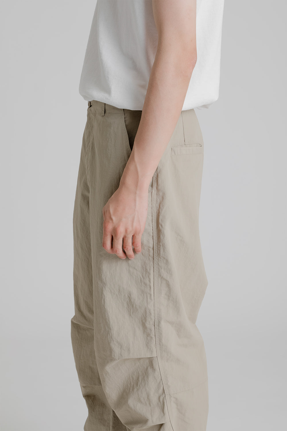 Frizmworks Nylon Ripstop Parachute Pants in Beige