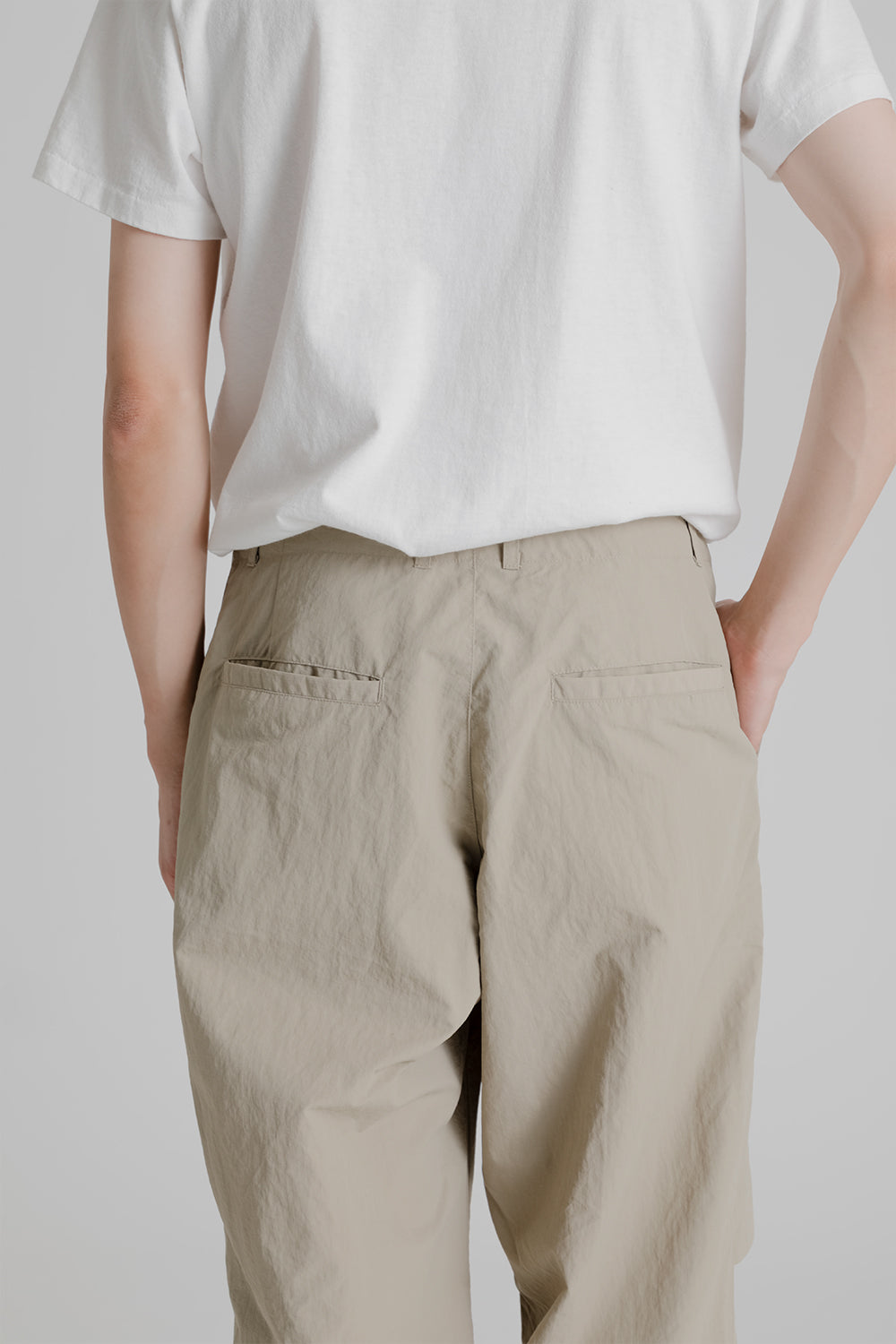 Frizmworks Nylon Ripstop Parachute Pants in Beige