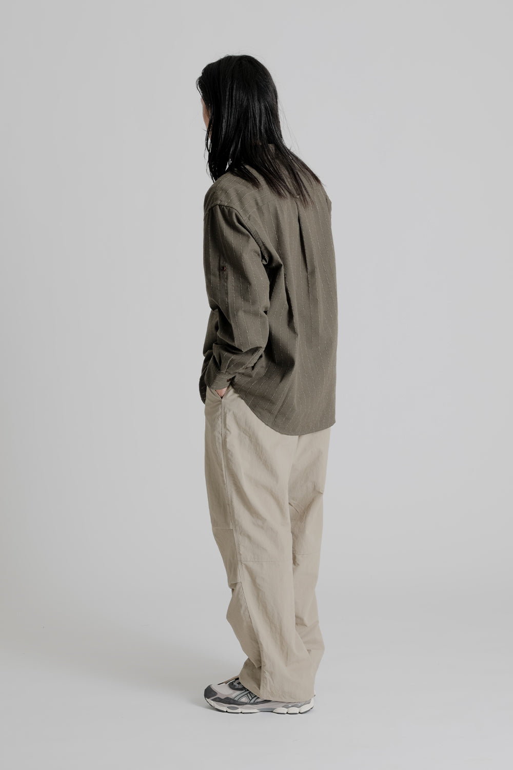 Frizmworks Nylon Ripstop Parachute Pants in Beige