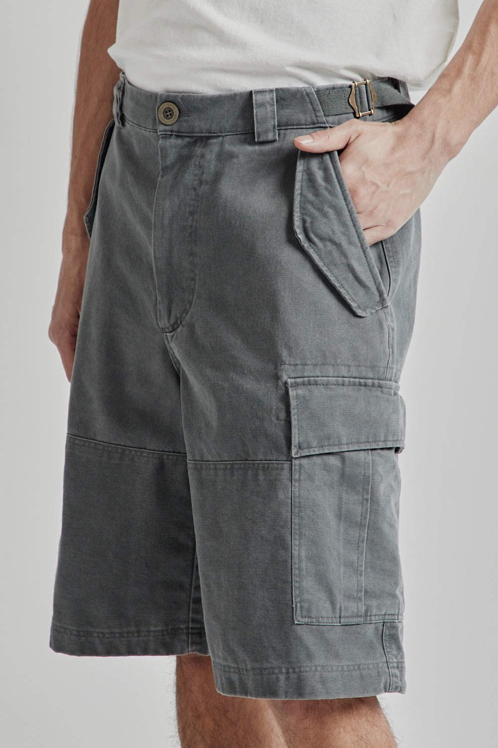 Frizmworks SS25 Faded Cotton Cargo Shorts Charcoal 010