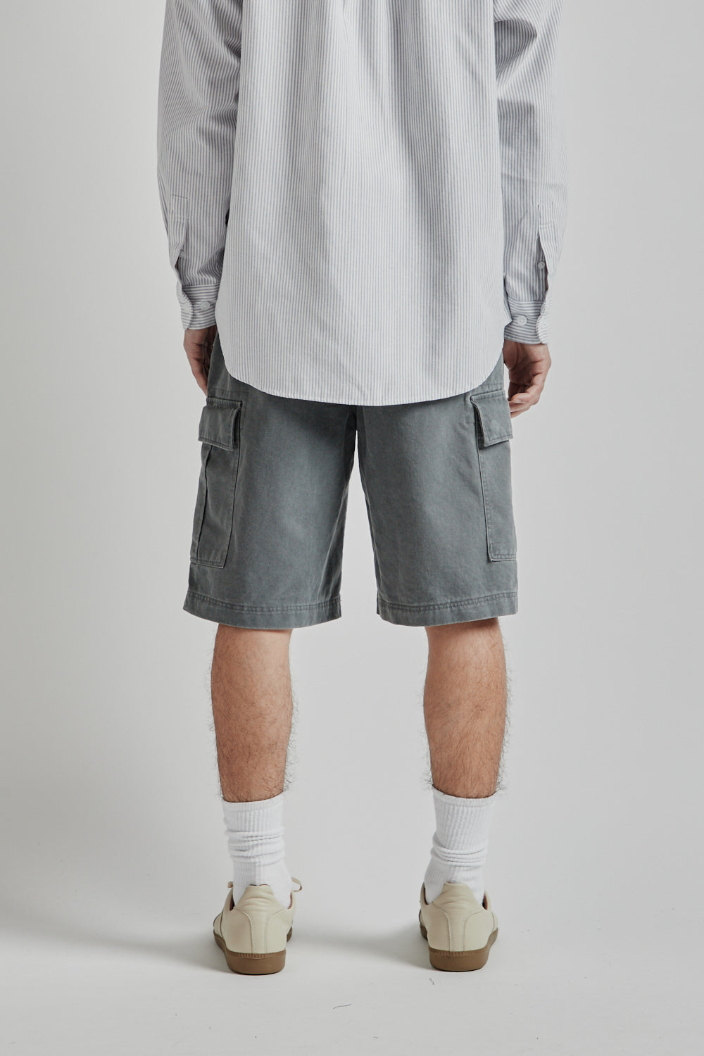 Frizmworks SS25 Faded Cotton Cargo Shorts Charcoal 04
