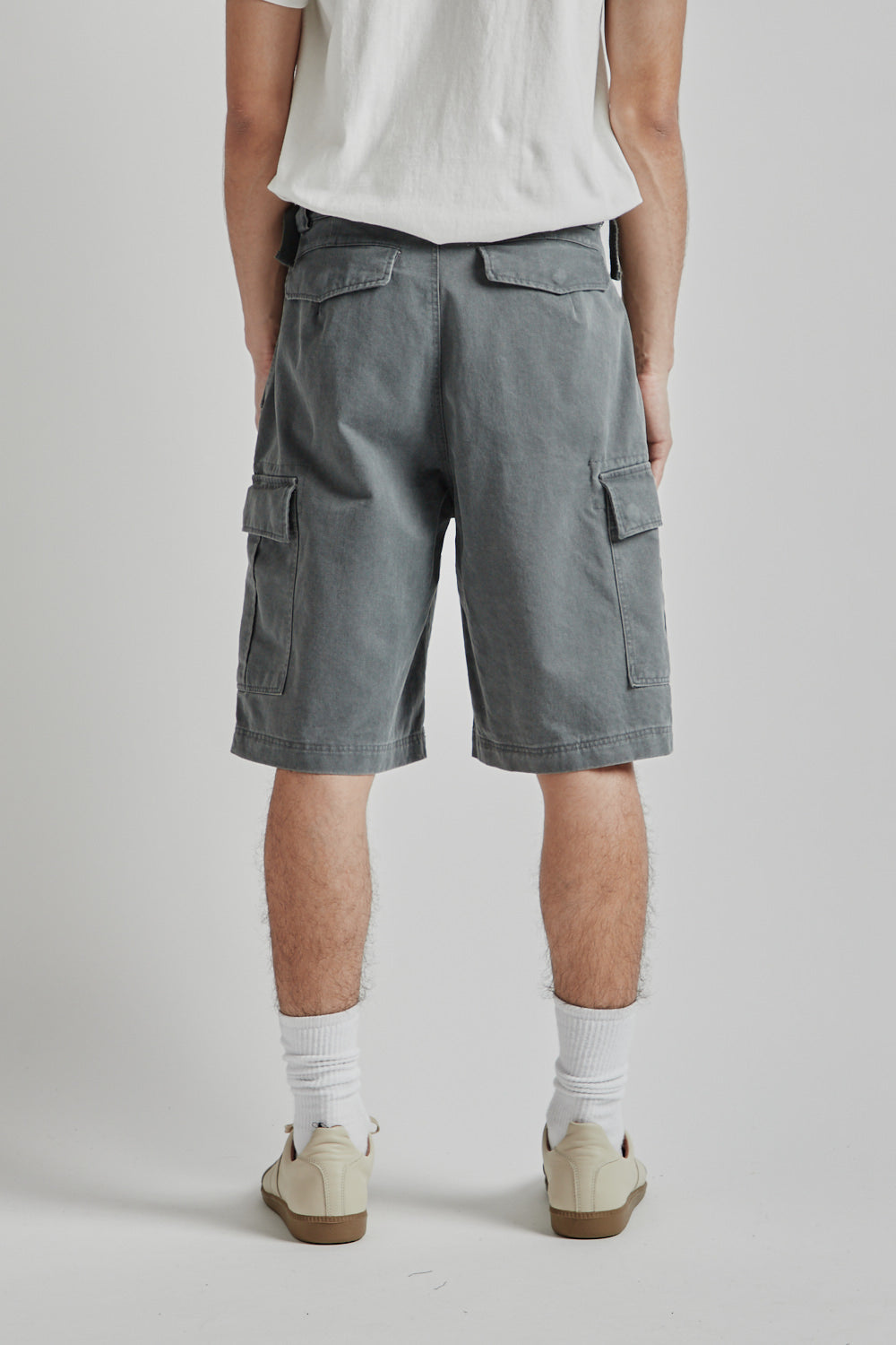 Frizmworks SS25 Faded Cotton Cargo Shorts Charcoal 07