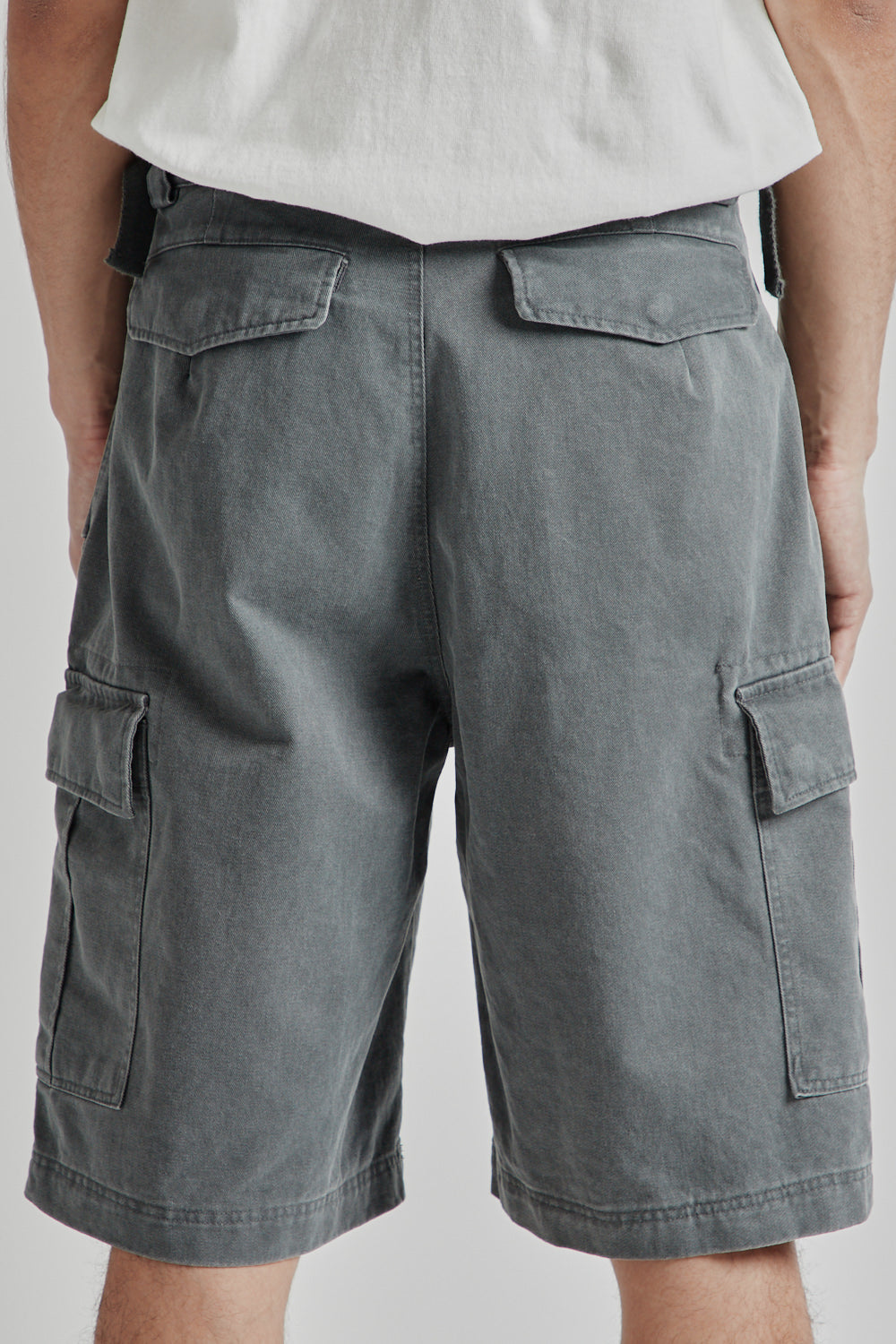 Frizmworks SS25 Faded Cotton Cargo Shorts Charcoal 08
