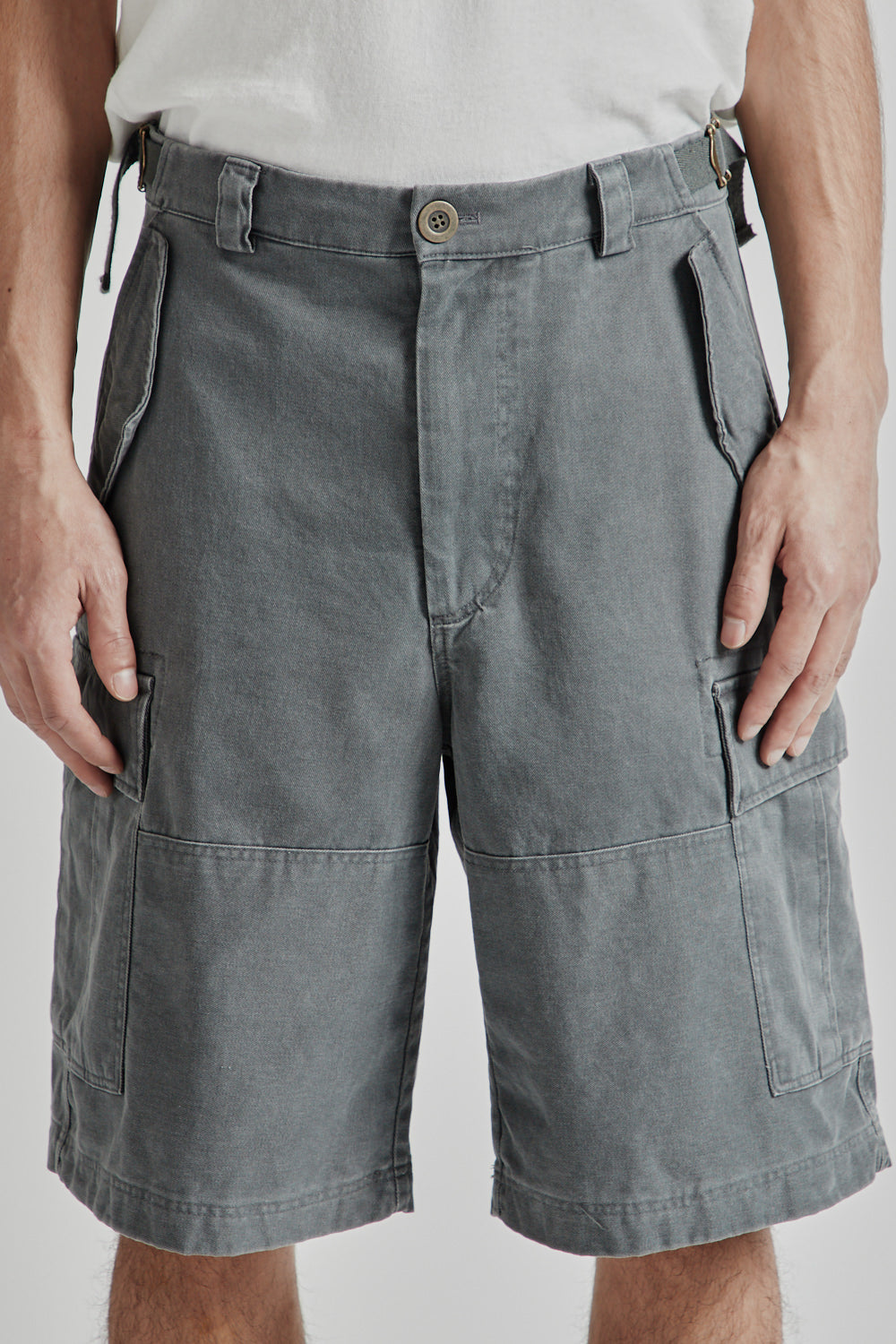 Frizmworks SS25 Faded Cotton Cargo Shorts Charcoal 09