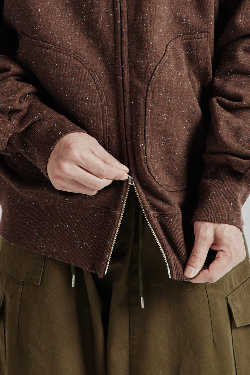 Frizmworks SS25 OG Bocaci Heavyweight Zip Up Parka Dark Brown 010