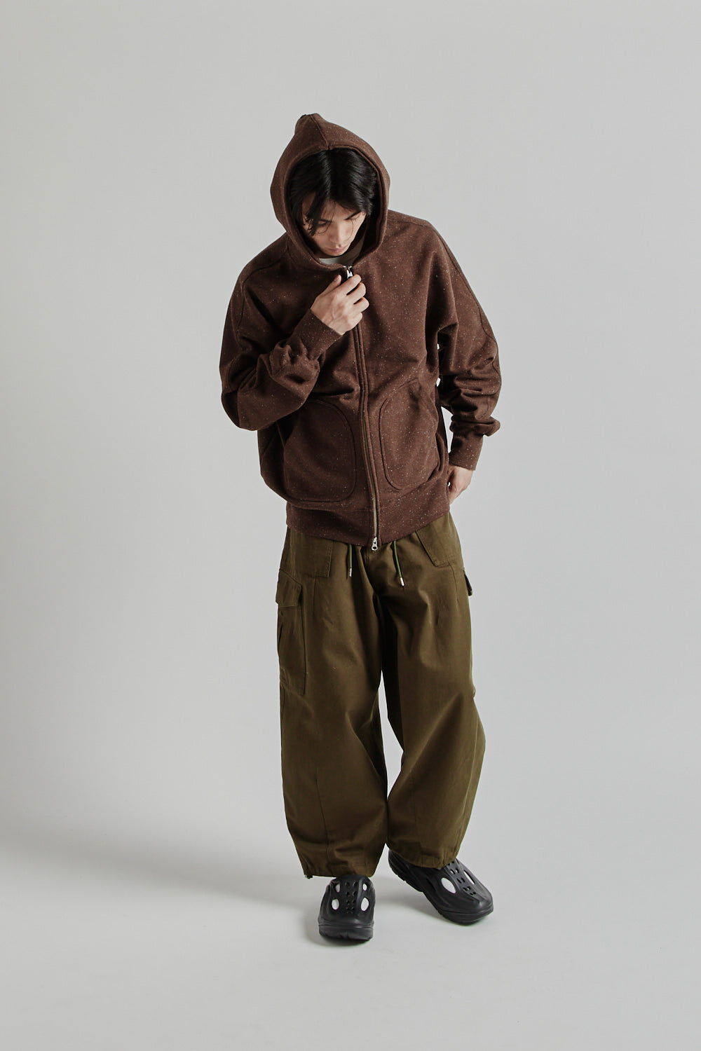 Frizmworks SS25 OG Bocaci Heavyweight Zip Up Parka Dark Brown 011