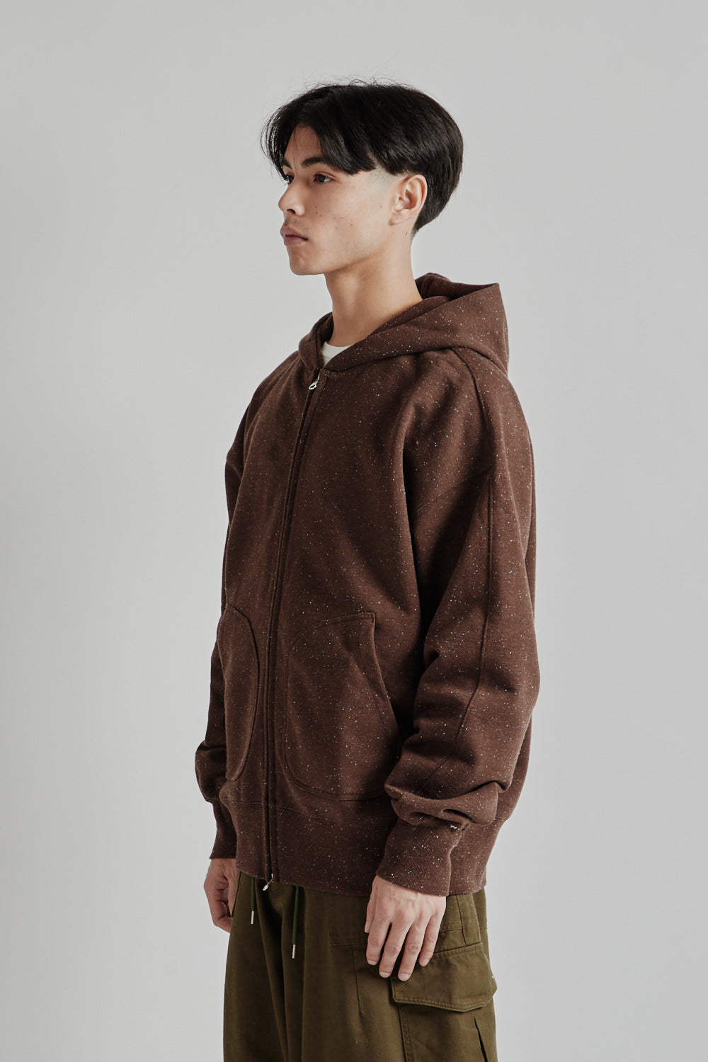 Frizmworks SS25 OG Bocaci Heavyweight Zip Up Parka Dark Brown 03