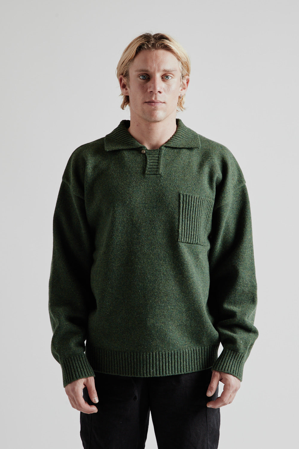 Forest green knit sweater hotsell