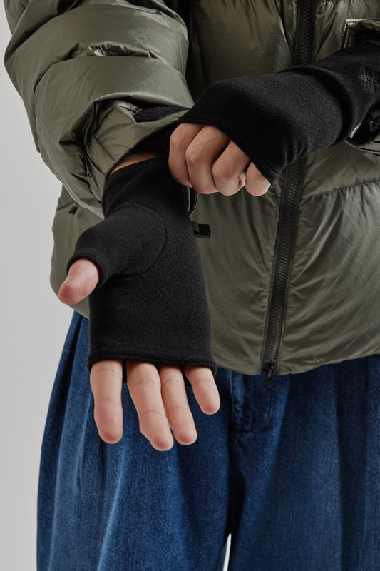 Goldwin FW25 Polartec Stretch Fingerless gloves Black 3