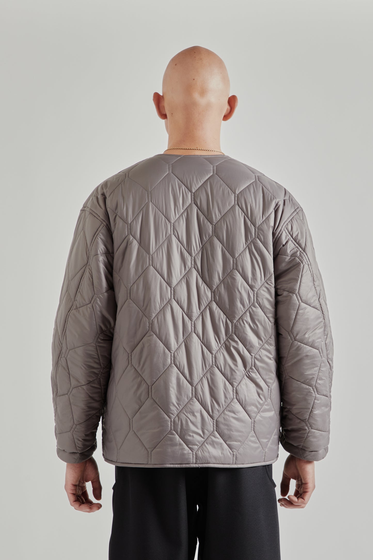 Reversible Quilted Puffy Jacket - Asphalt