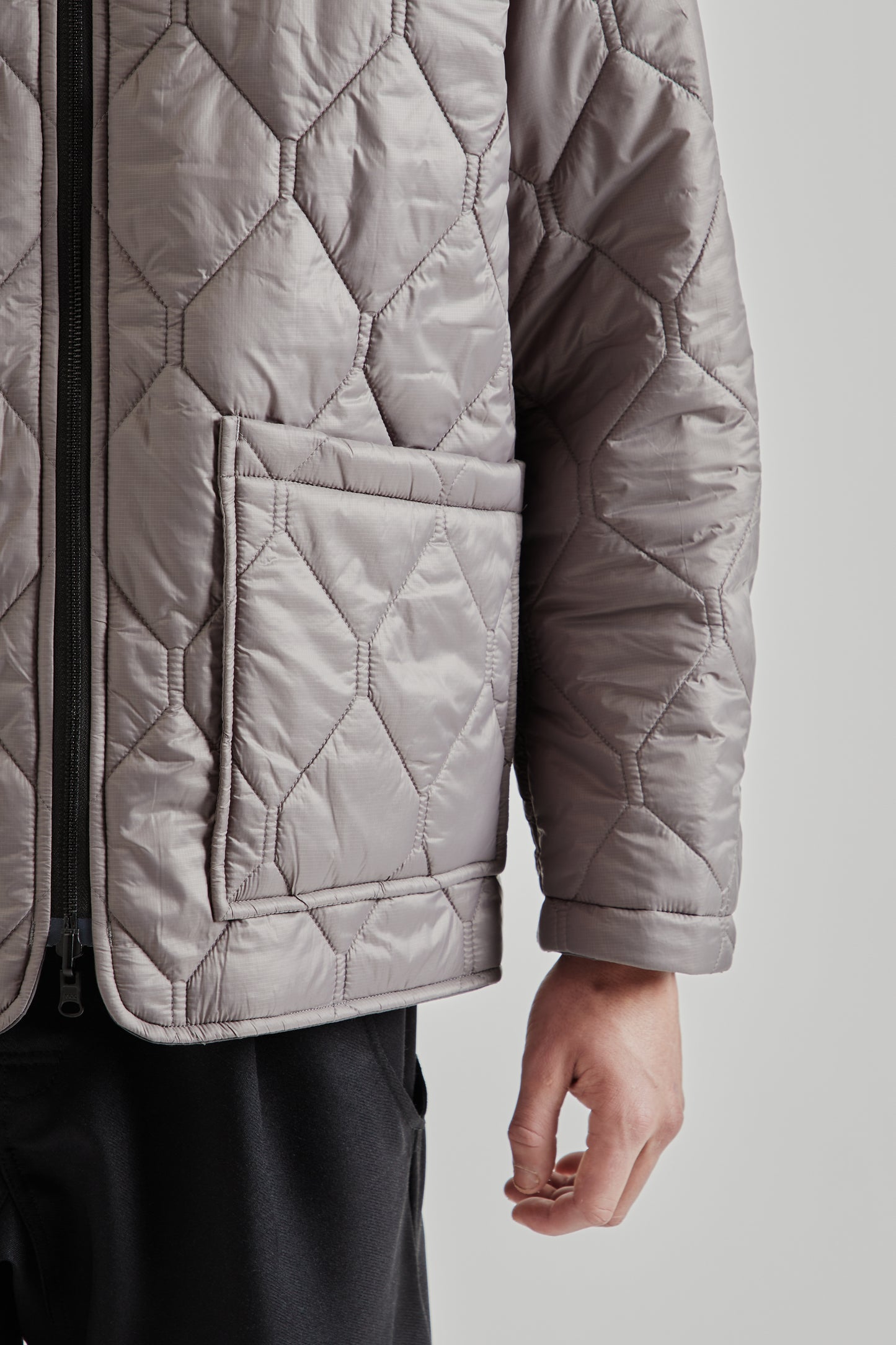 Reversible Quilted Puffy Jacket - Asphalt