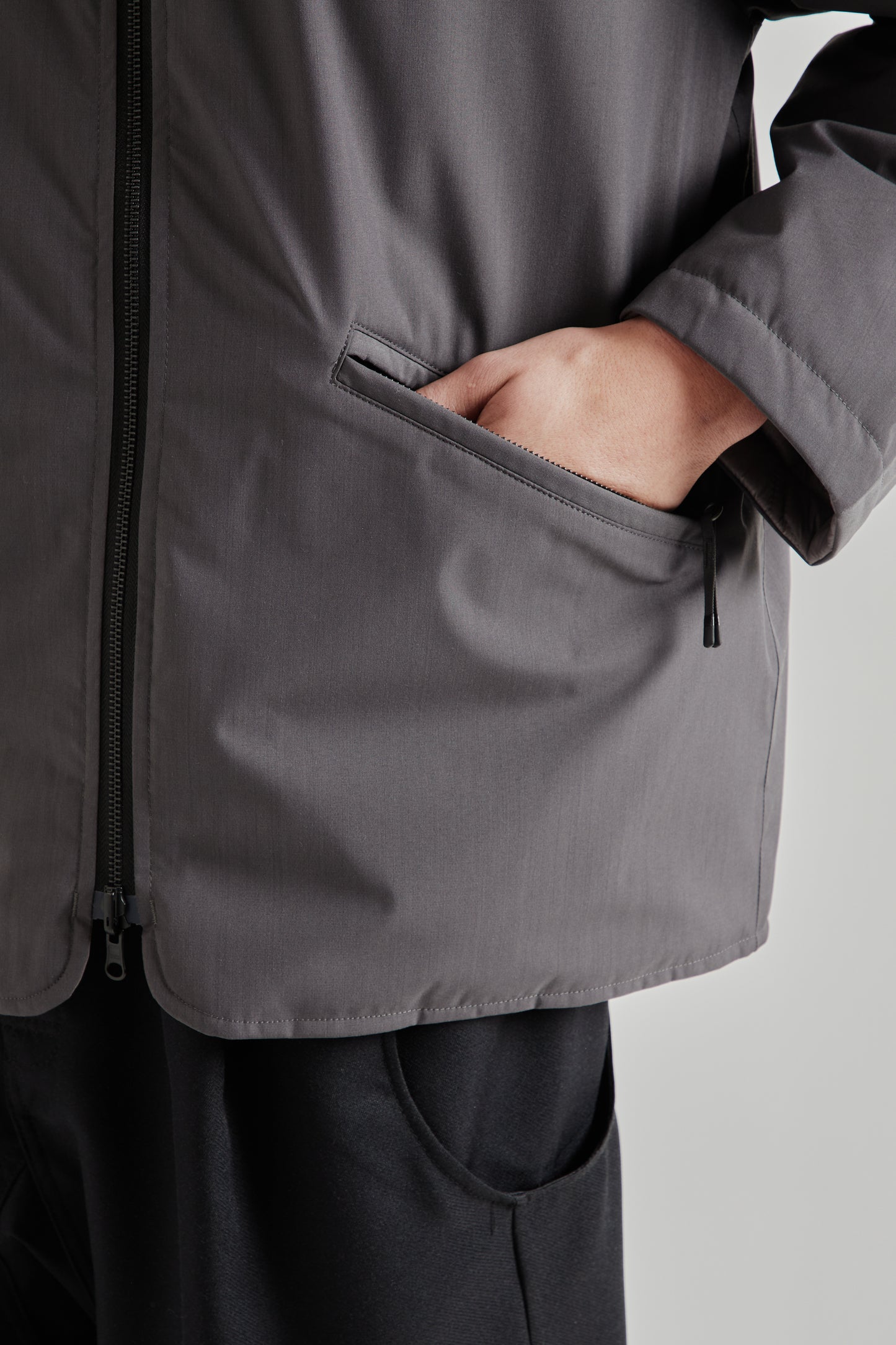 Reversible Quilted Puffy Jacket - Asphalt