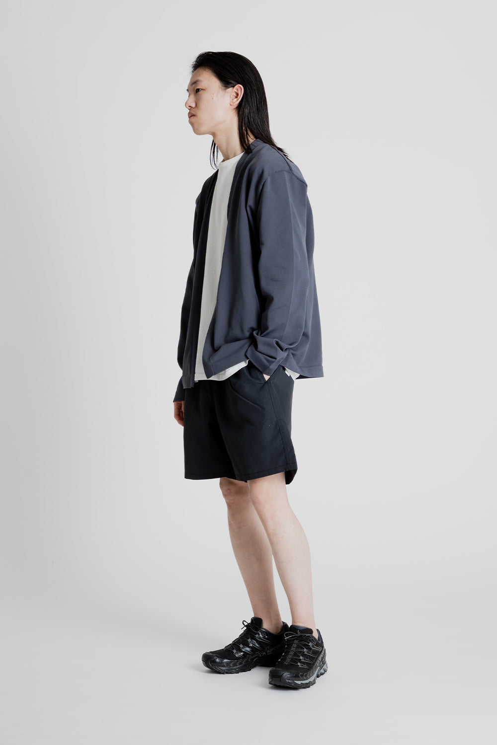 Goldwin Nylon Shorts 7 inch in Black