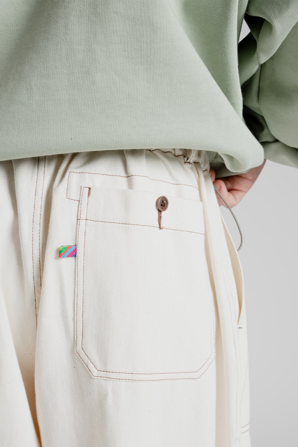 Is-Ness Balloon Baker Pants in Ecru