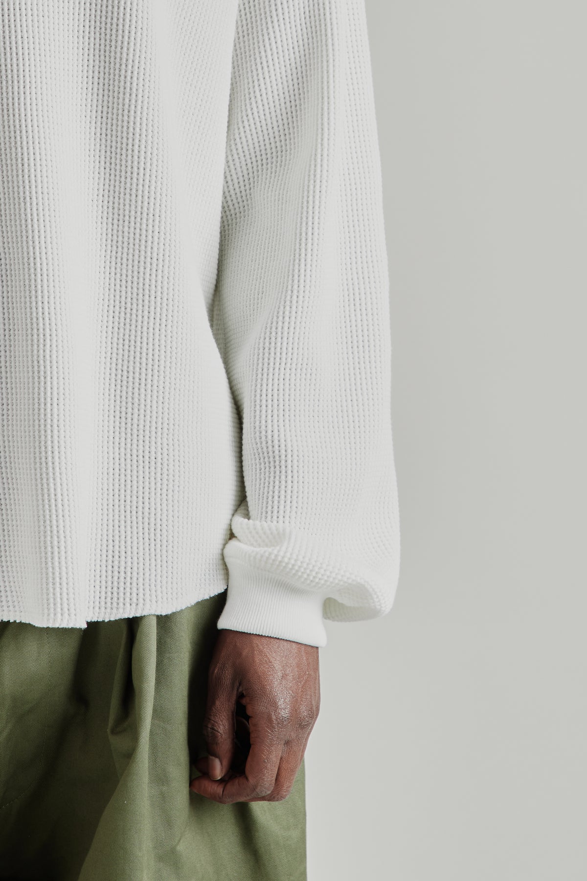 Thermal Henley Long-Sleeve Shirt - White