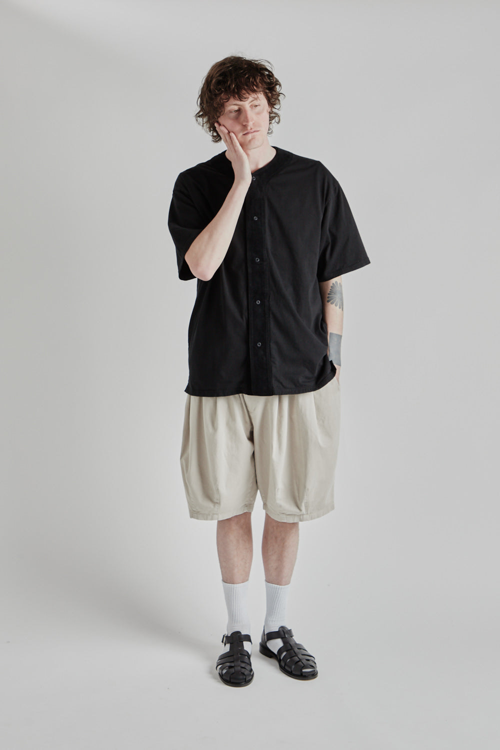 Baseball Shirt - Black - Wallace Mercantile Shop