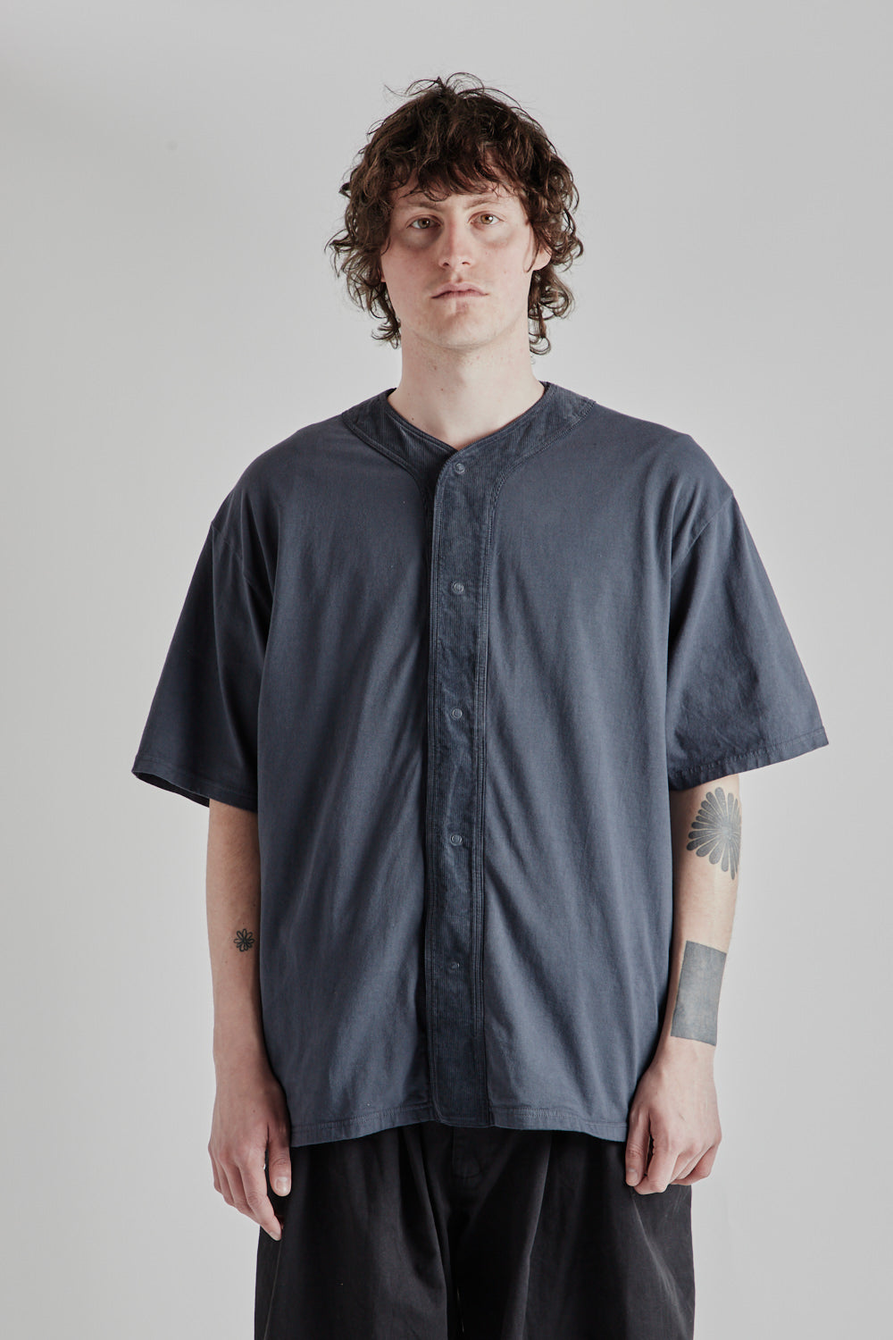 Baseball Shirt - Dark Blue Gray - Wallace Mercantile Shop