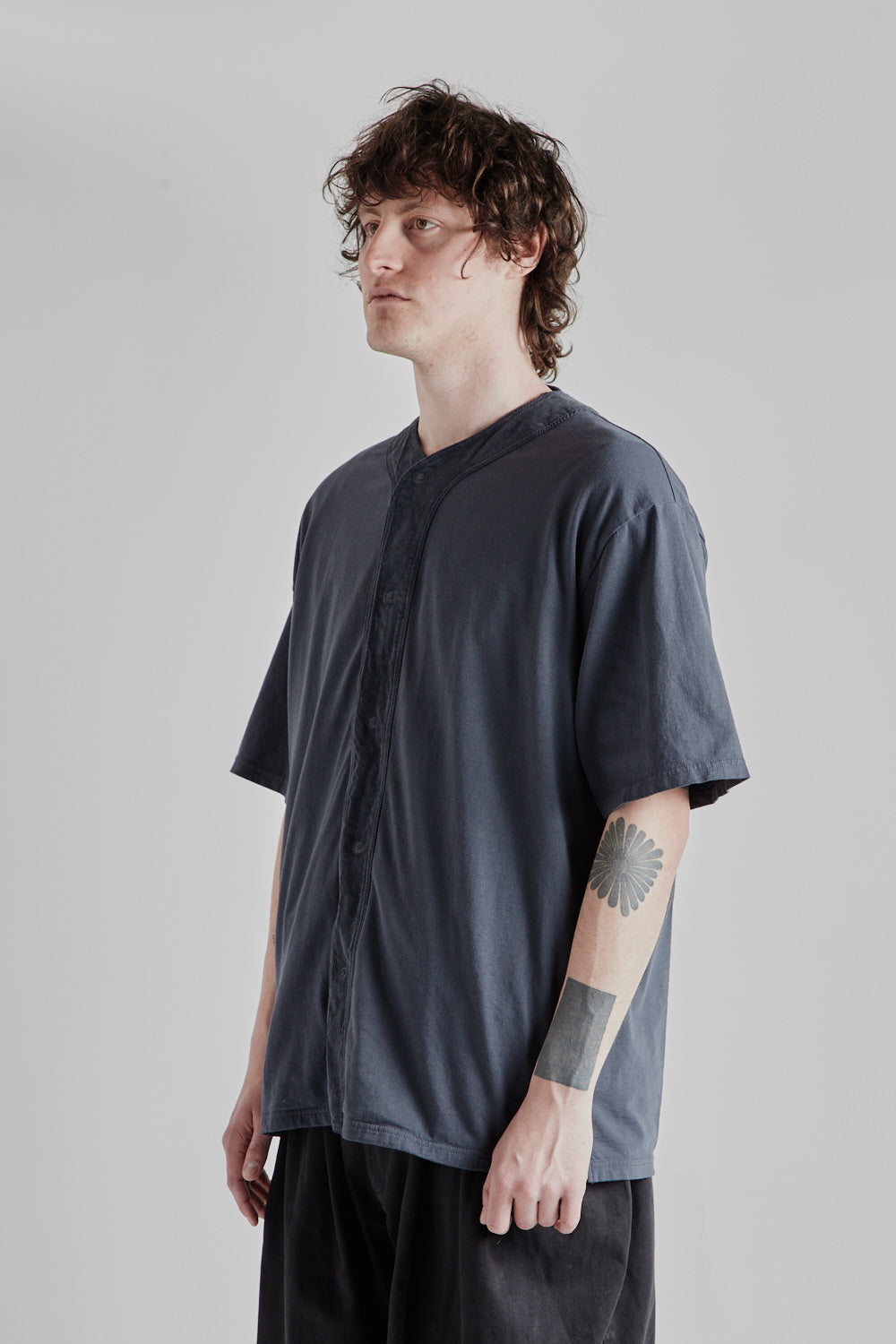Baseball Shirt - Dark Blue Gray - Wallace Mercantile Shop