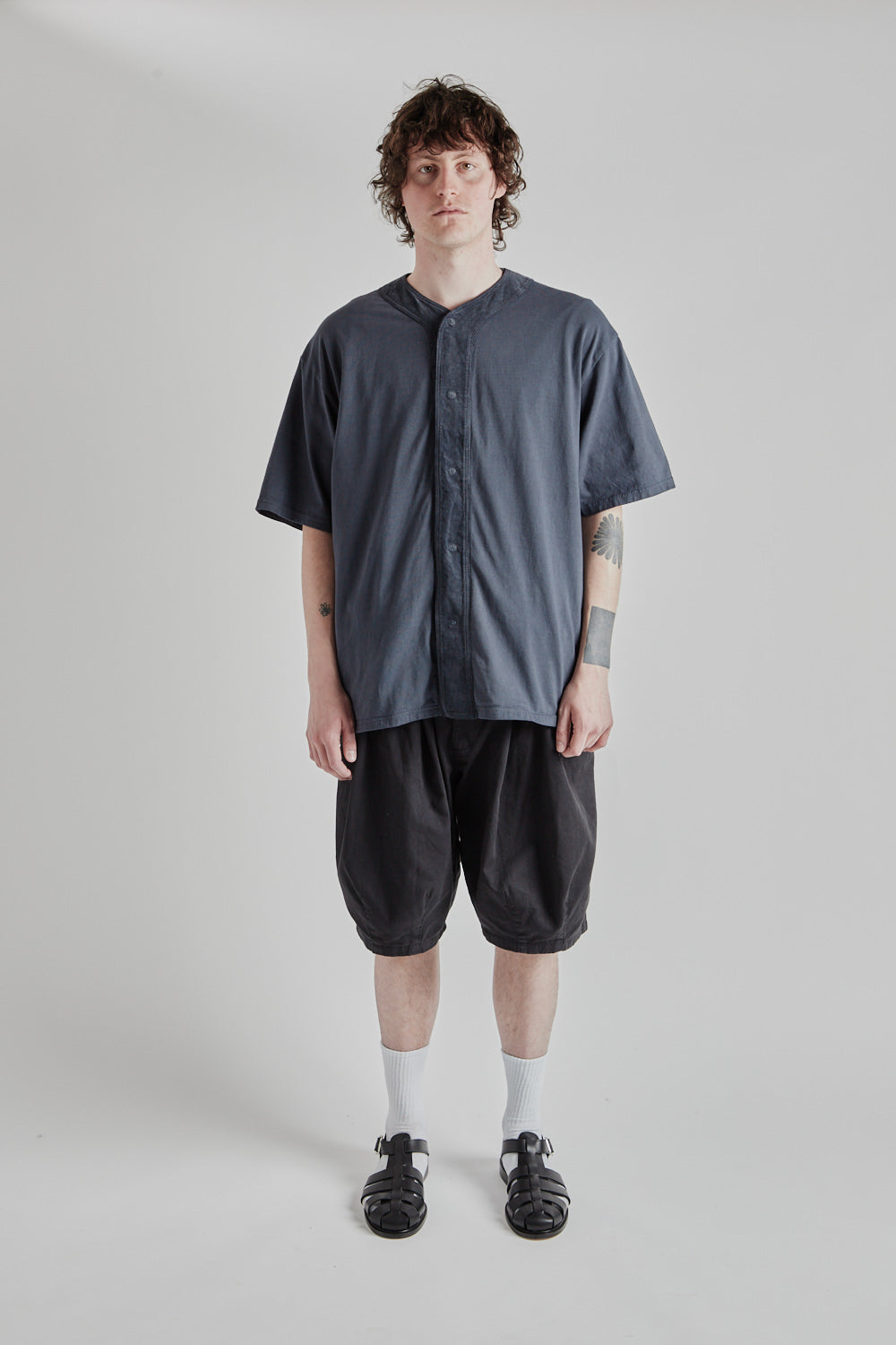 Baseball Shirt - Dark Blue Gray - Wallace Mercantile Shop