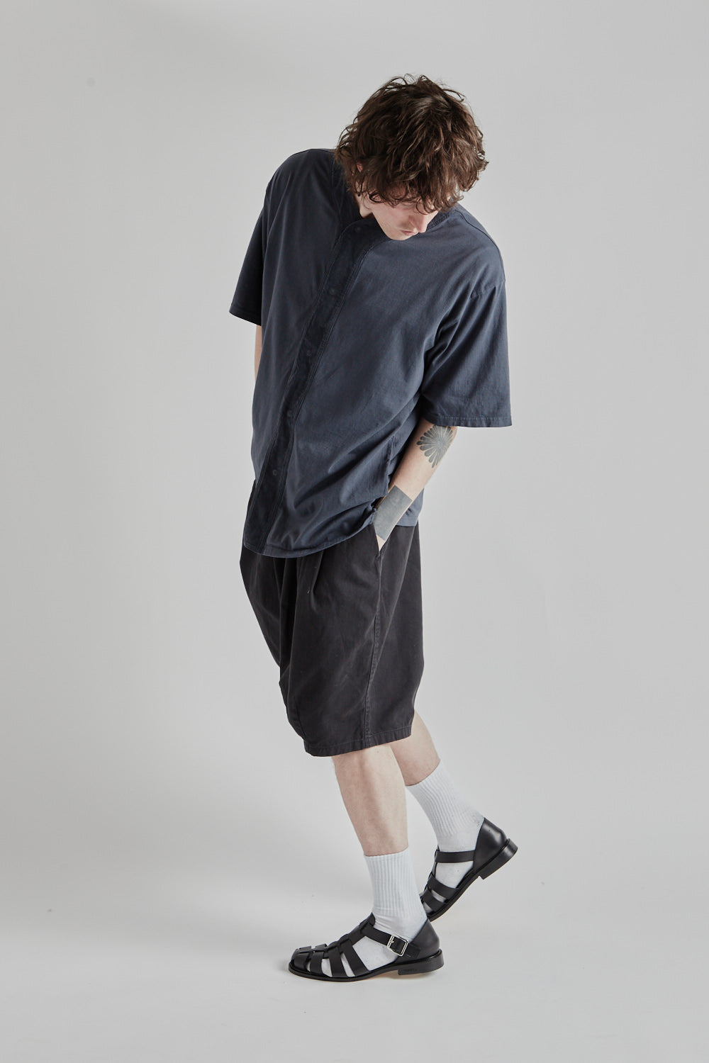 Baseball Shirt - Dark Blue Gray - Wallace Mercantile Shop