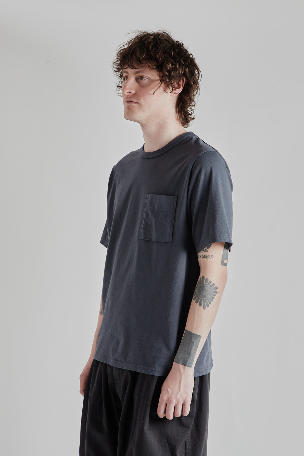 Pocket T-Shirt - Dark Blue Gray - Wallace Mercantile Shop