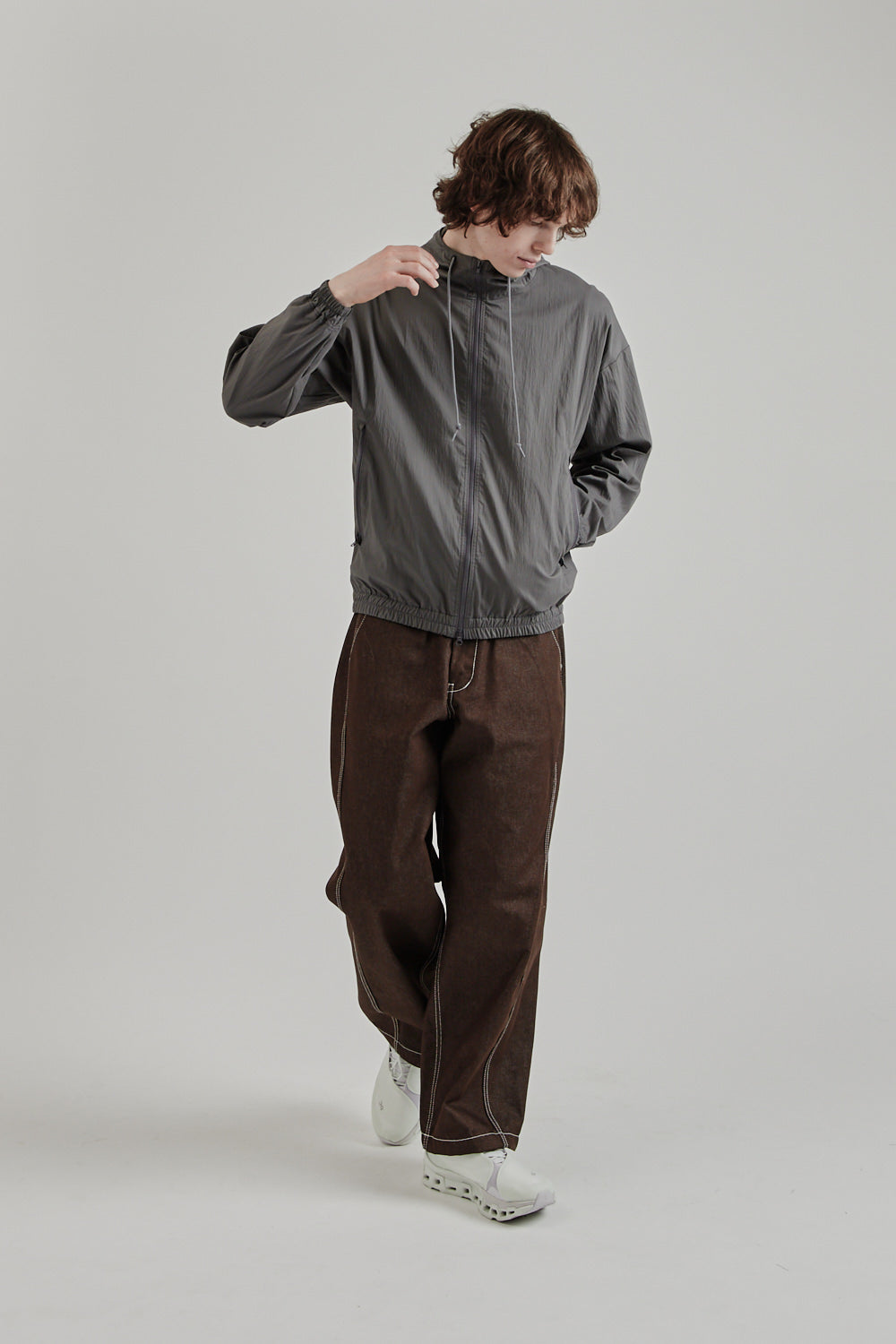 Jackman SS25 Crepe Parka Iron Grey 13