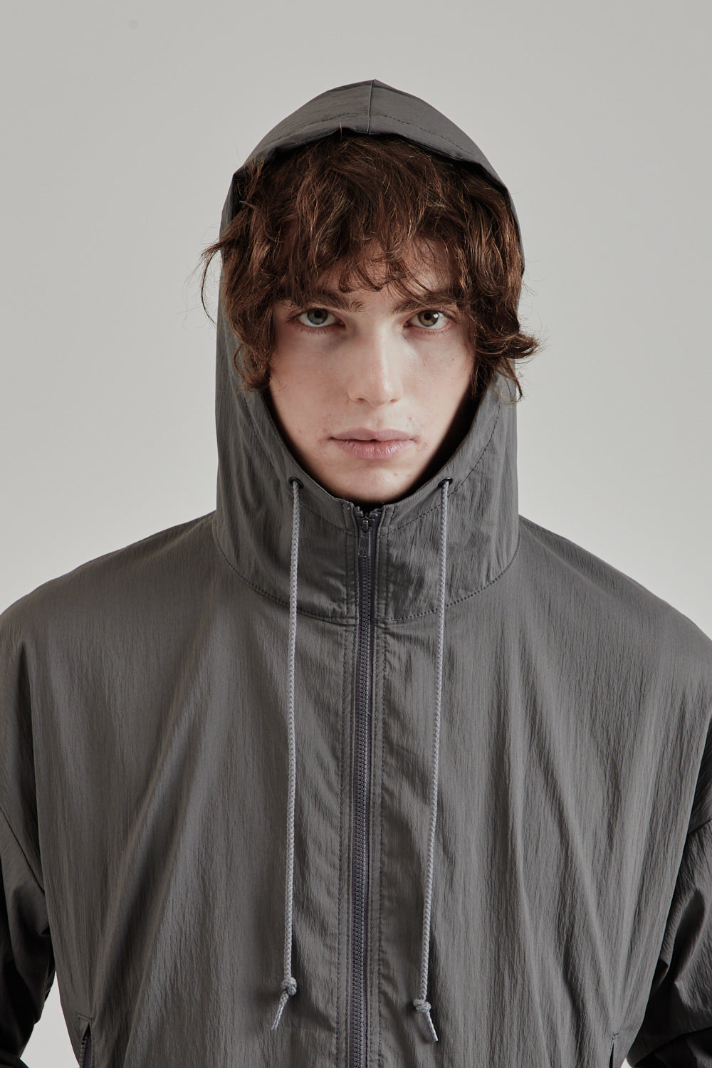 Jackman SS25 Crepe Parka Iron Grey 15