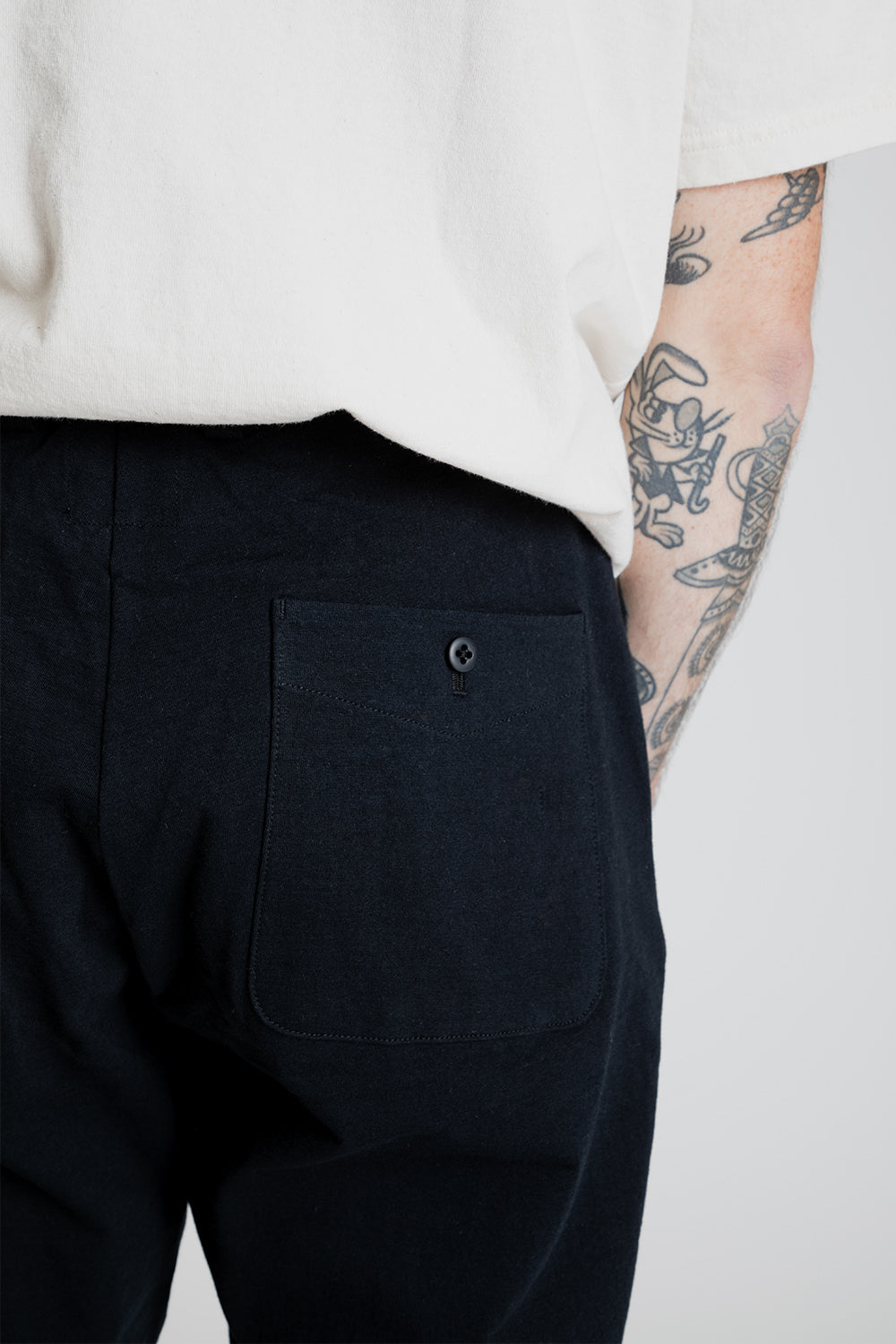 Jackman Stretch PeginTop Trousers in Black