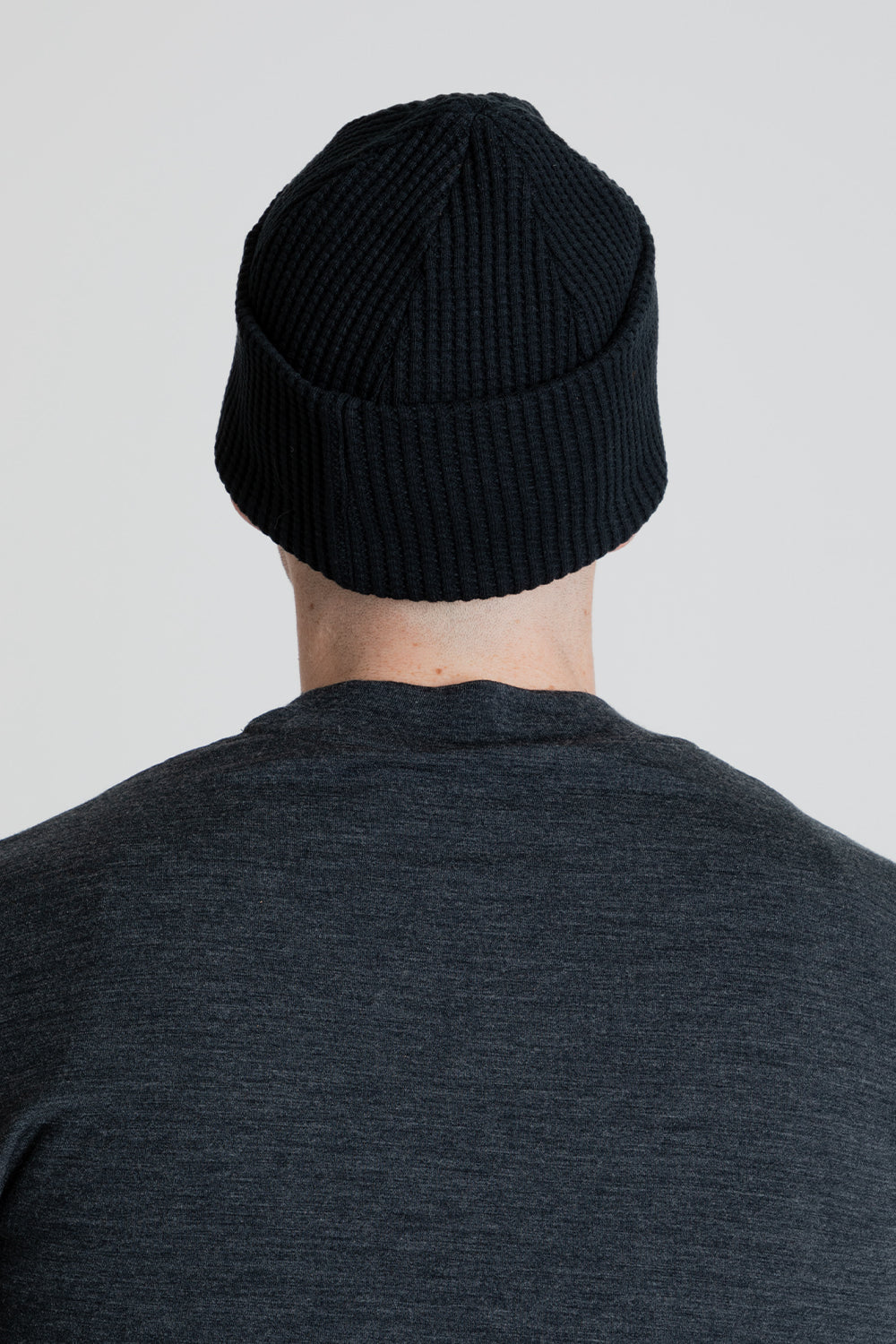 Jackman Waffle Knit Cap in Black