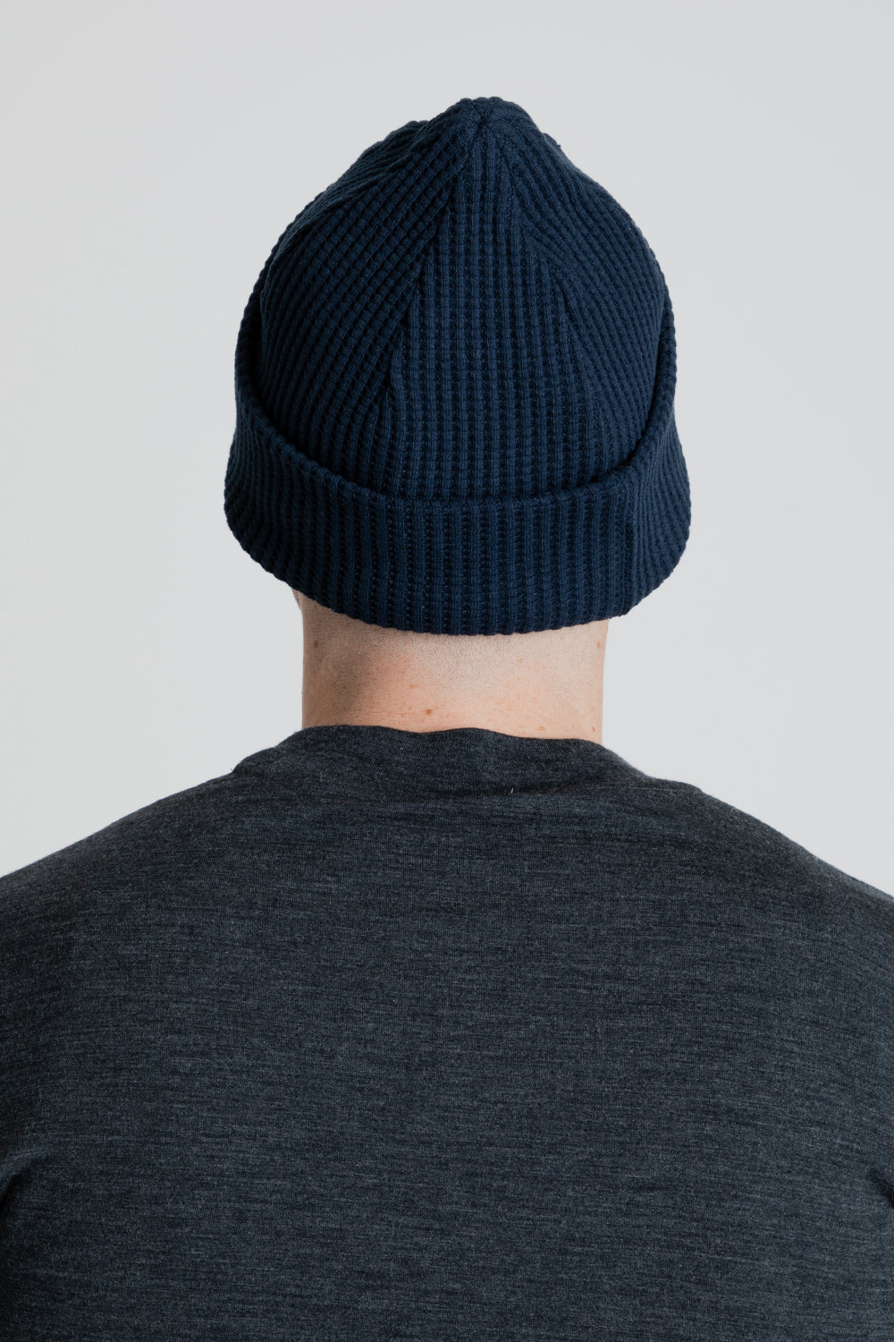 Jackman Waffle Knit Cap in Dark Navy