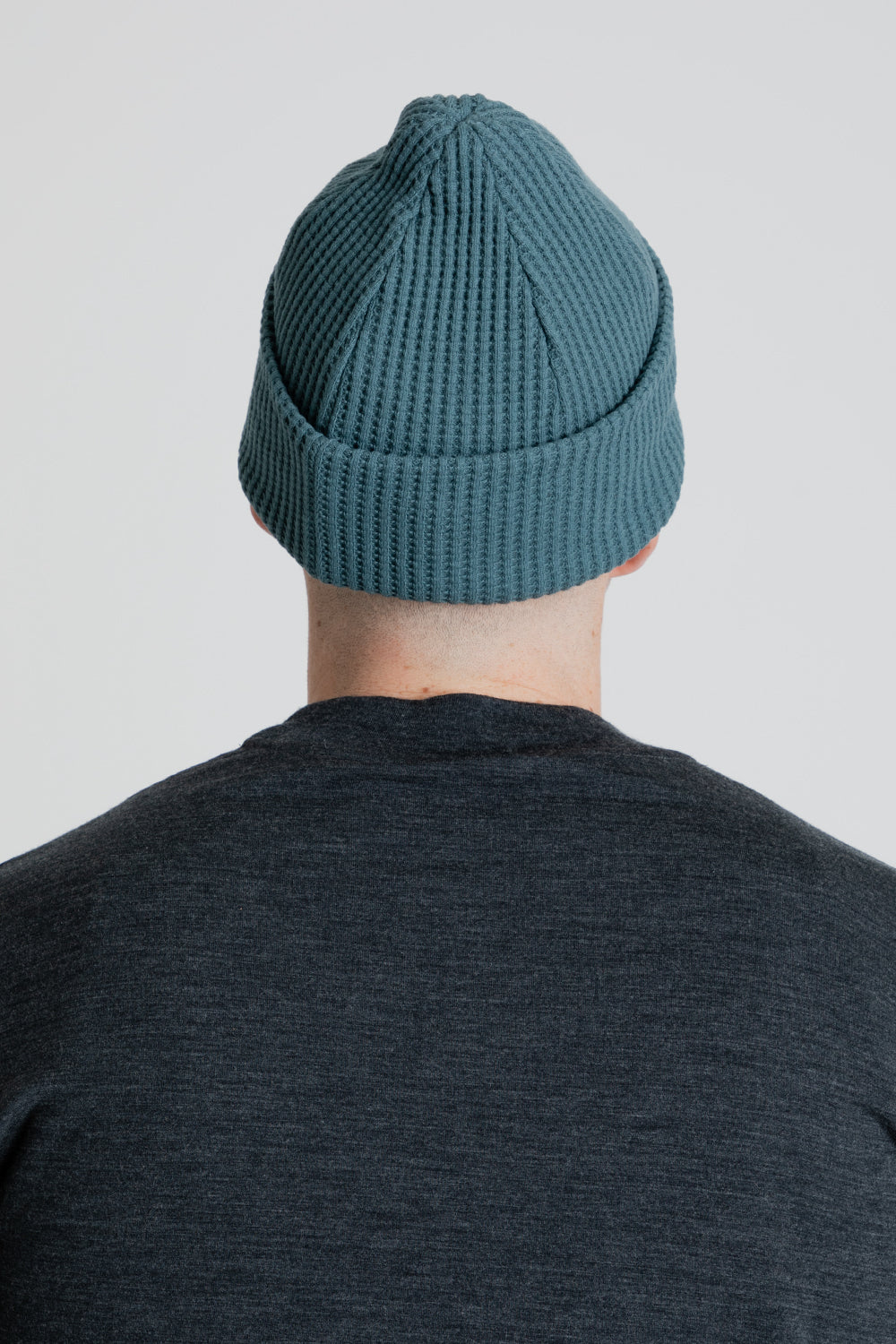 Jackman Waffle Knit Cap in Dark Torquoise