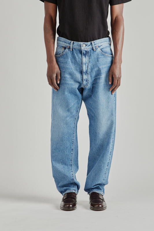 Kaptain Sunshine FW26 5P Zipper Front Denim Pants Indigo Vintage 0840