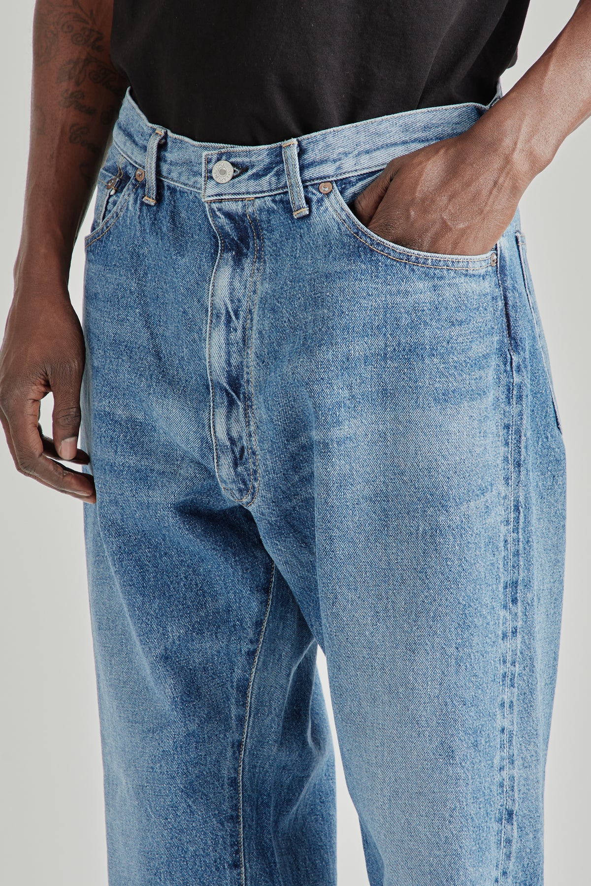 Kaptain Sunshine FW26 5P Zipper Front Denim Pants Indigo Vintage 0850