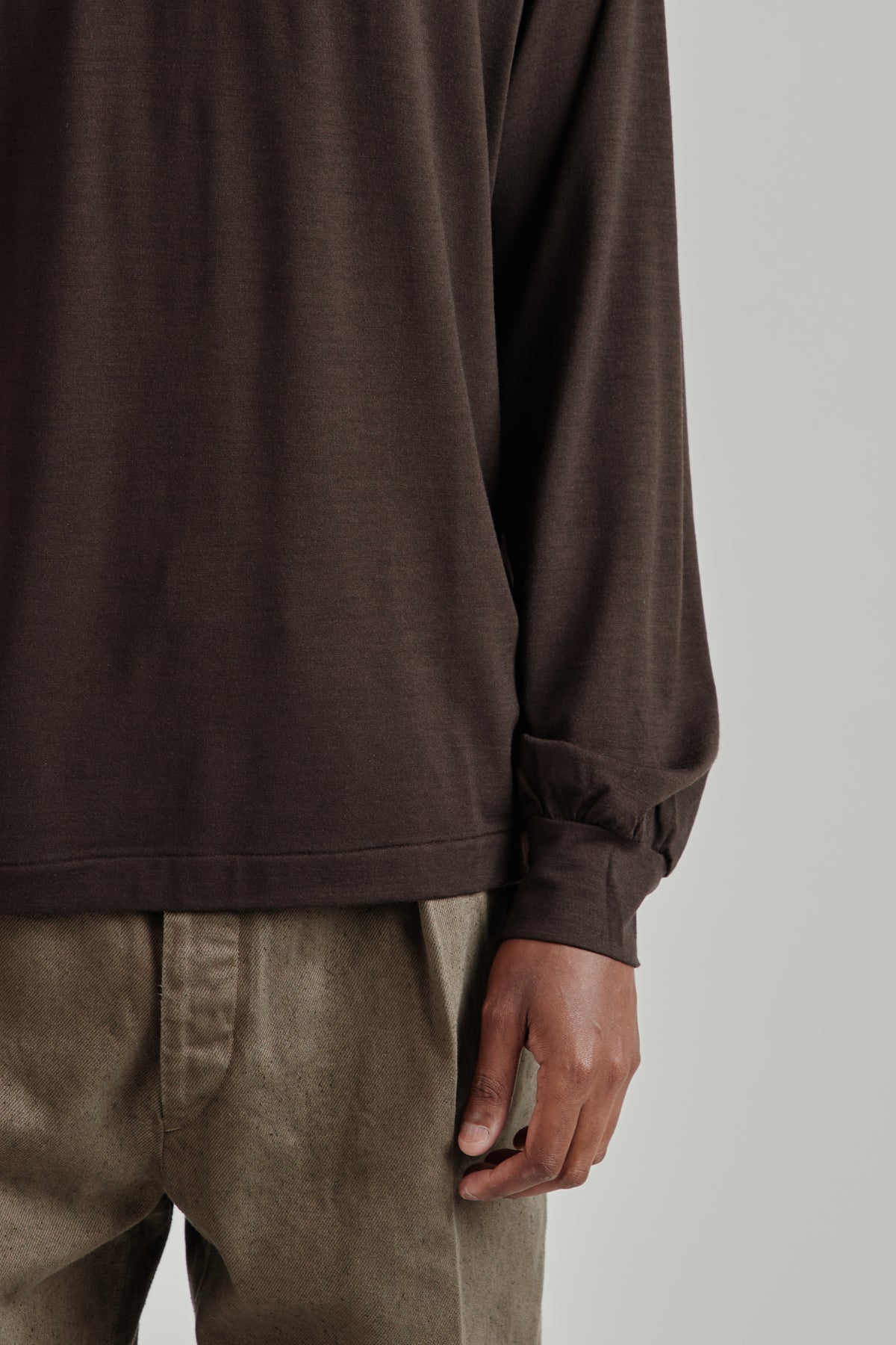 Wool Merino Long Sleeve Tee - Espresso